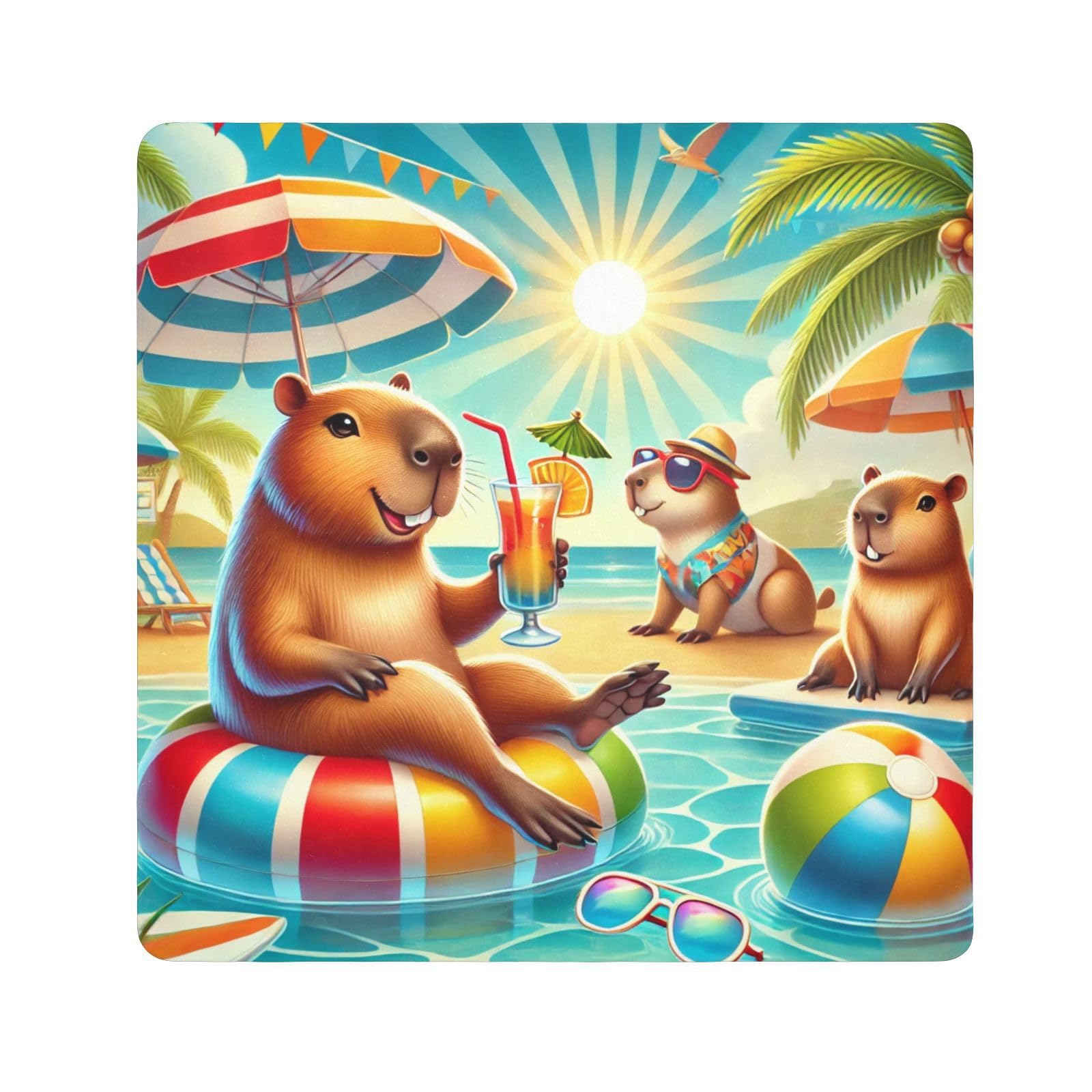 Joko Ivery Summer Capybara Pool Self-adhesive Cloth 17.7