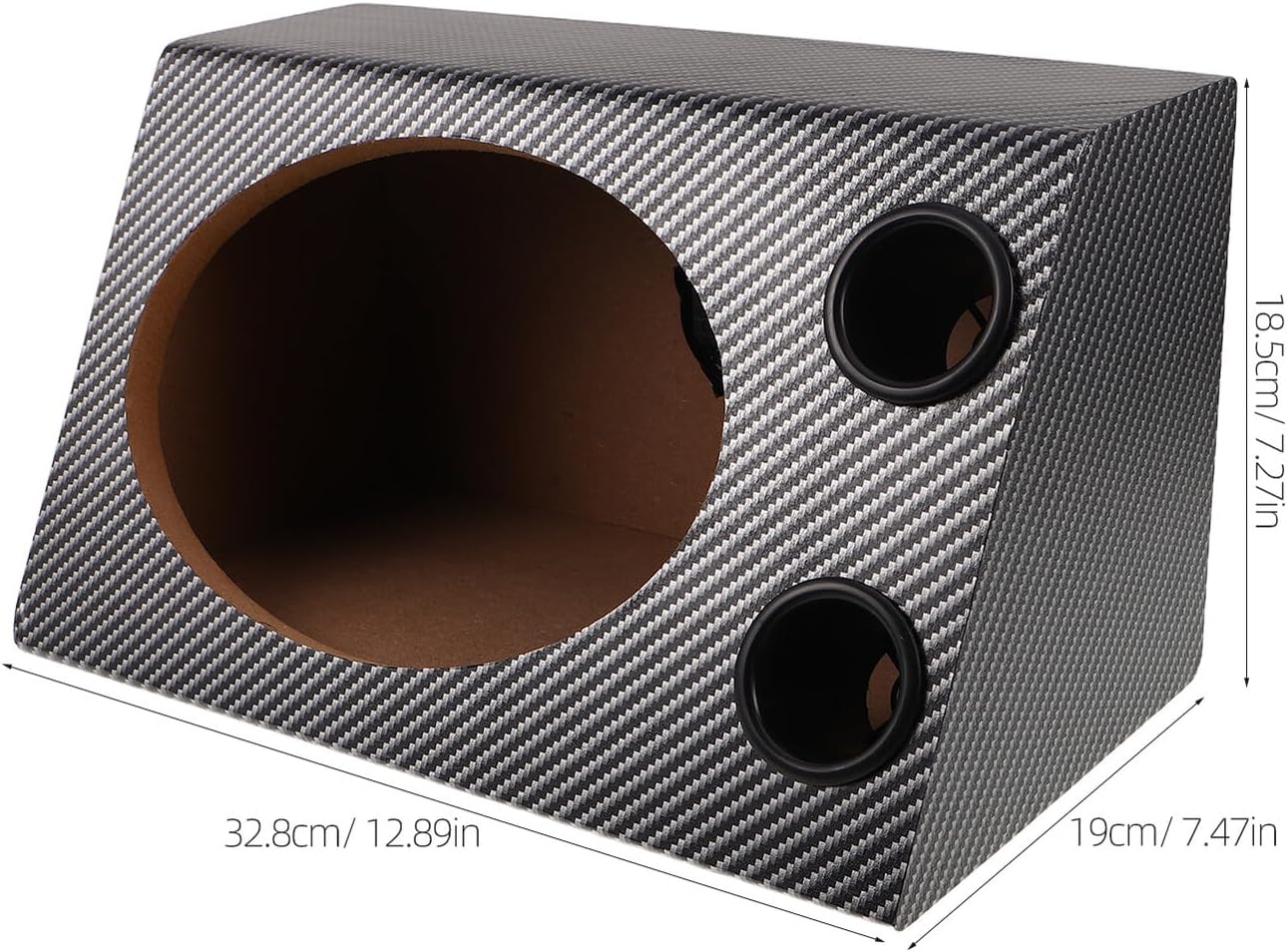 Trapezoid Wooden Car Speaker Enclosure Box, 69 PVC Coated