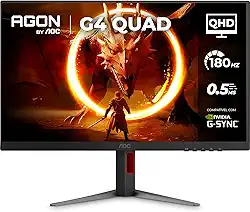 Monitor Gamer AOC AGON QUAD 27" QHD 180Hz 0.5ms IPS HDR10 Base Ajustável Q27G4F