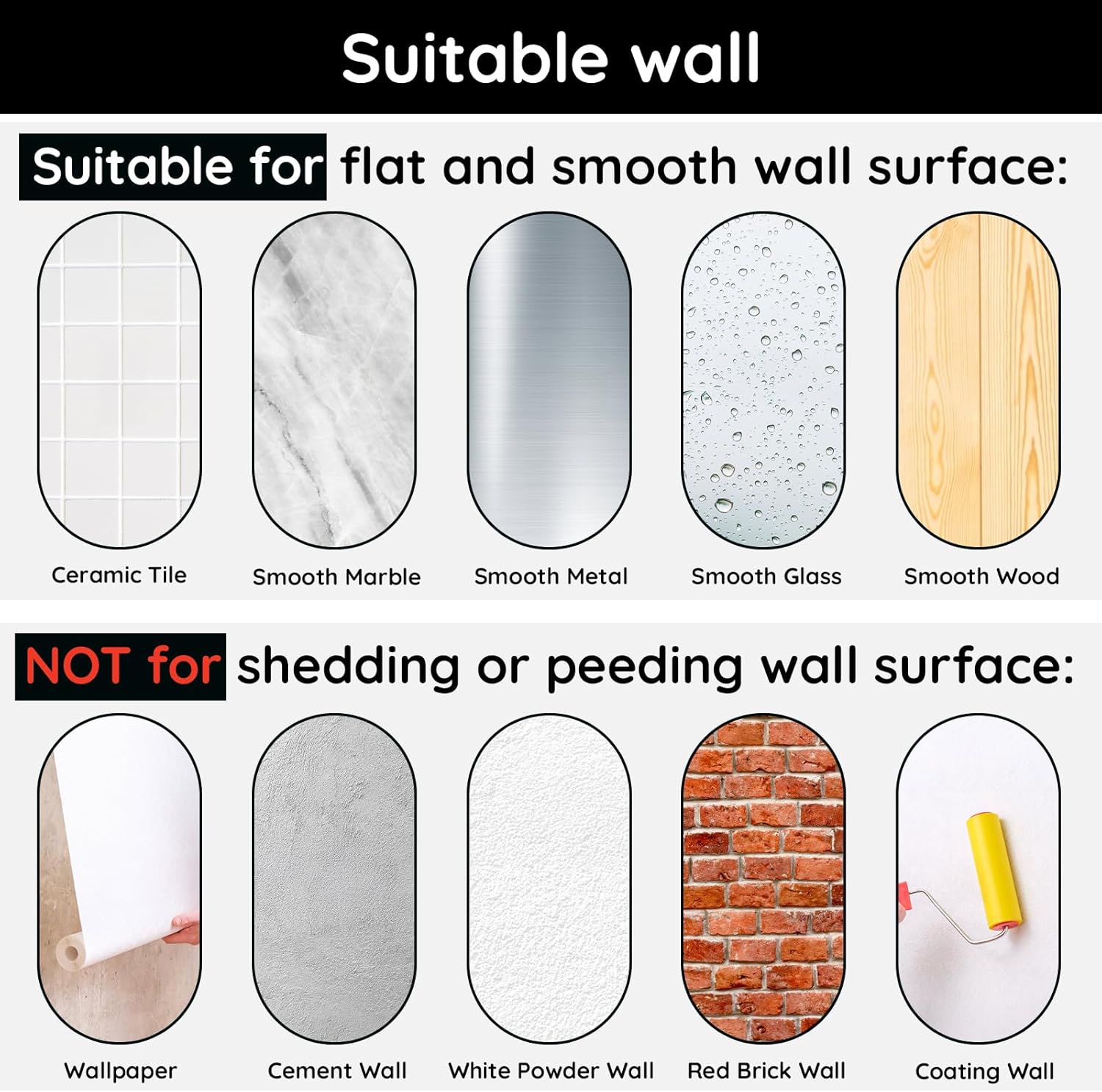 Segbeauty Soap Dispenser Wall Mounted, 3pcs 16.9oz Drill Free Shampoo Bottles with Waterproof Labels, Refillable Plastic Shower Dispenser Set Soap Holder Shower Accessories for Shower Wall Black