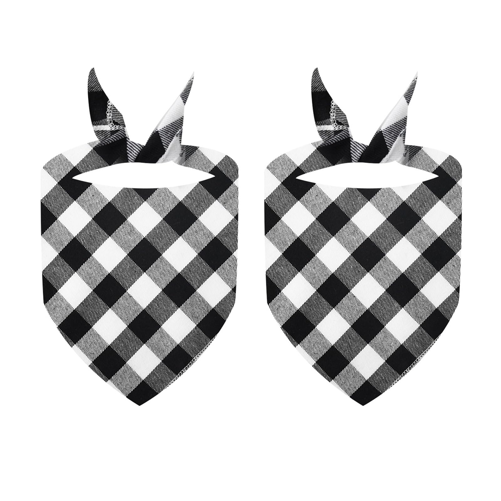 Pet Dog Holiday Bandannas Plaids Scarf Collar Reversible Bandanas Festive Neck Scarf Dogs Costume Festival Supply 2pcs