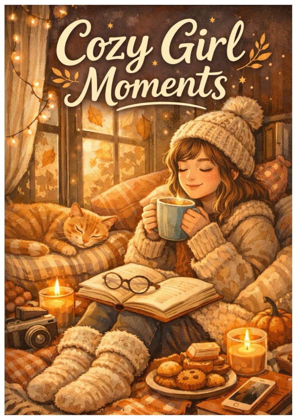 Cozy Girl Moments: A Cozy & Relaxing Coloring Book for Stress Relief, Mindfulness, and Calm