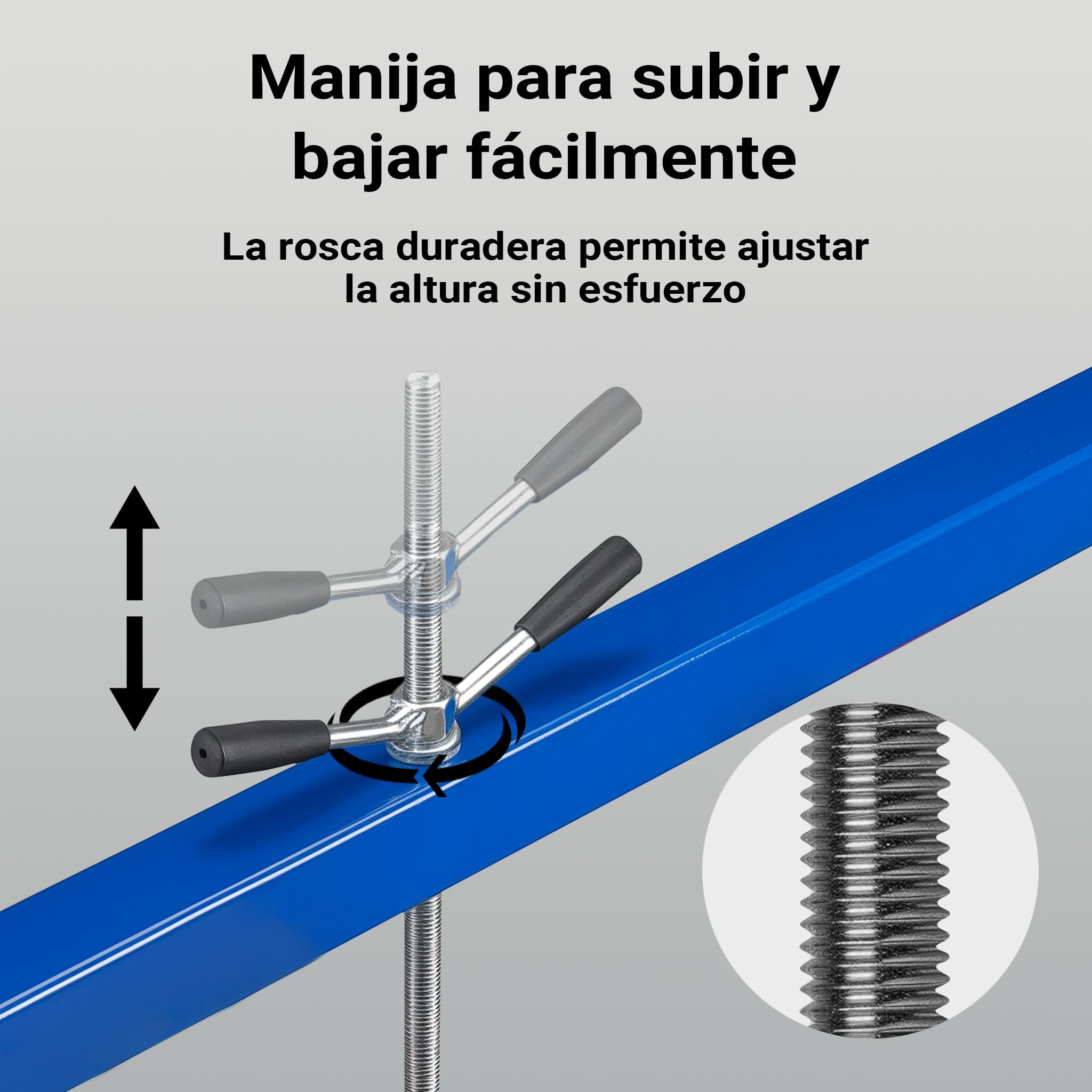 WilTec Puente Elevador de Motor hasta 300 kg viga de elevación en Acero travesaño de Guardabarros con pie de Goma para reparación Motor de Coche Soporte Elevador Levantador de Motor