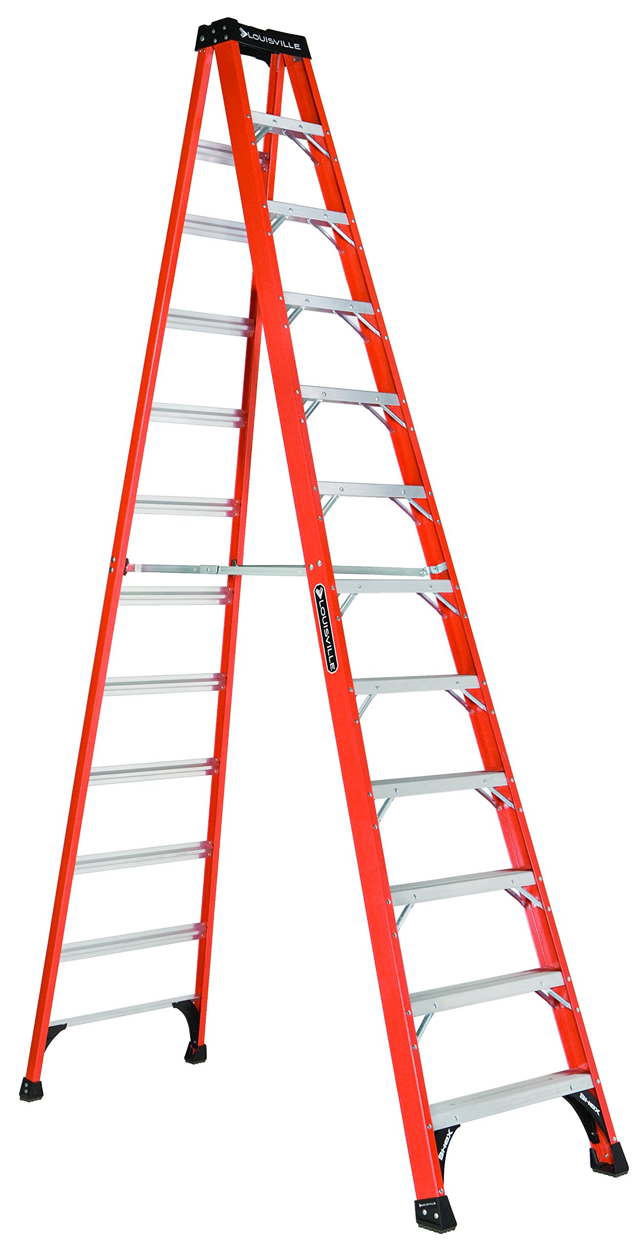Photo 1 of Louisville Ladder 12-Foot Fiberglass Step Ladder, 375-Pound Load Capacity, Type IAA, FS1412HD
