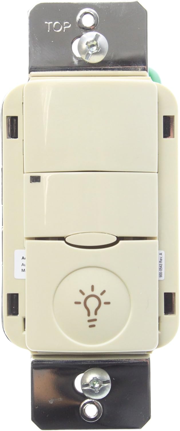 GreenGate VNLW-P-1001-MV-N-V Vacancy Sensor w/NightLight, PIR, 120/277V, Ivory