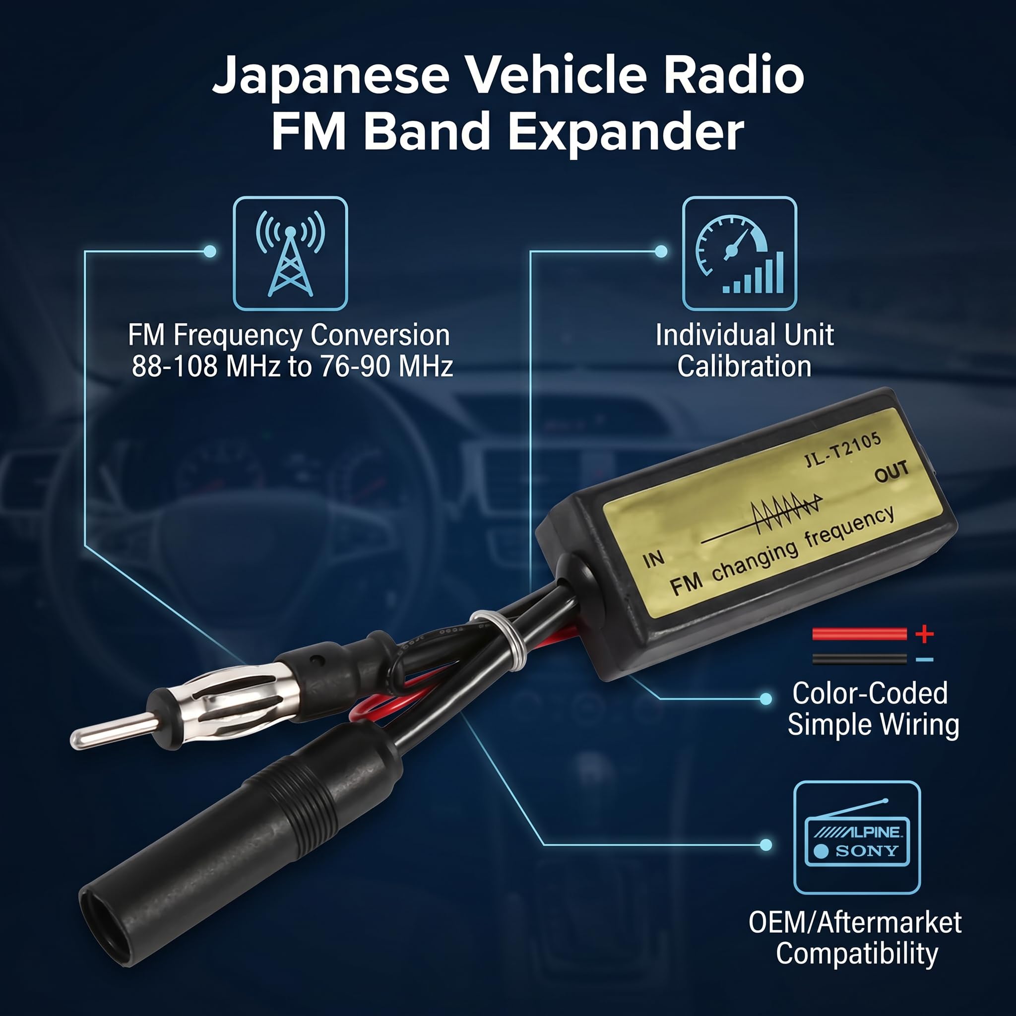 Amazon.com: Car FM Band Expander, Frequency Down Converter 88