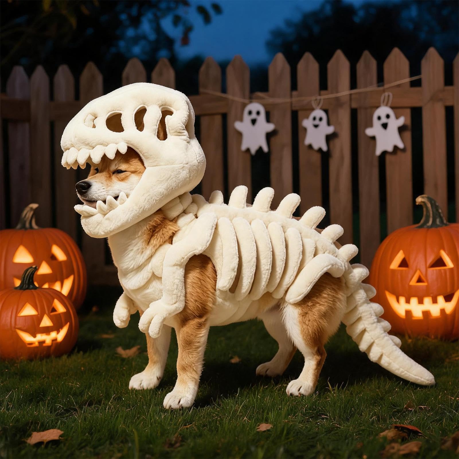 Costume da dinosauro per gatti, travestimento per animali domestici