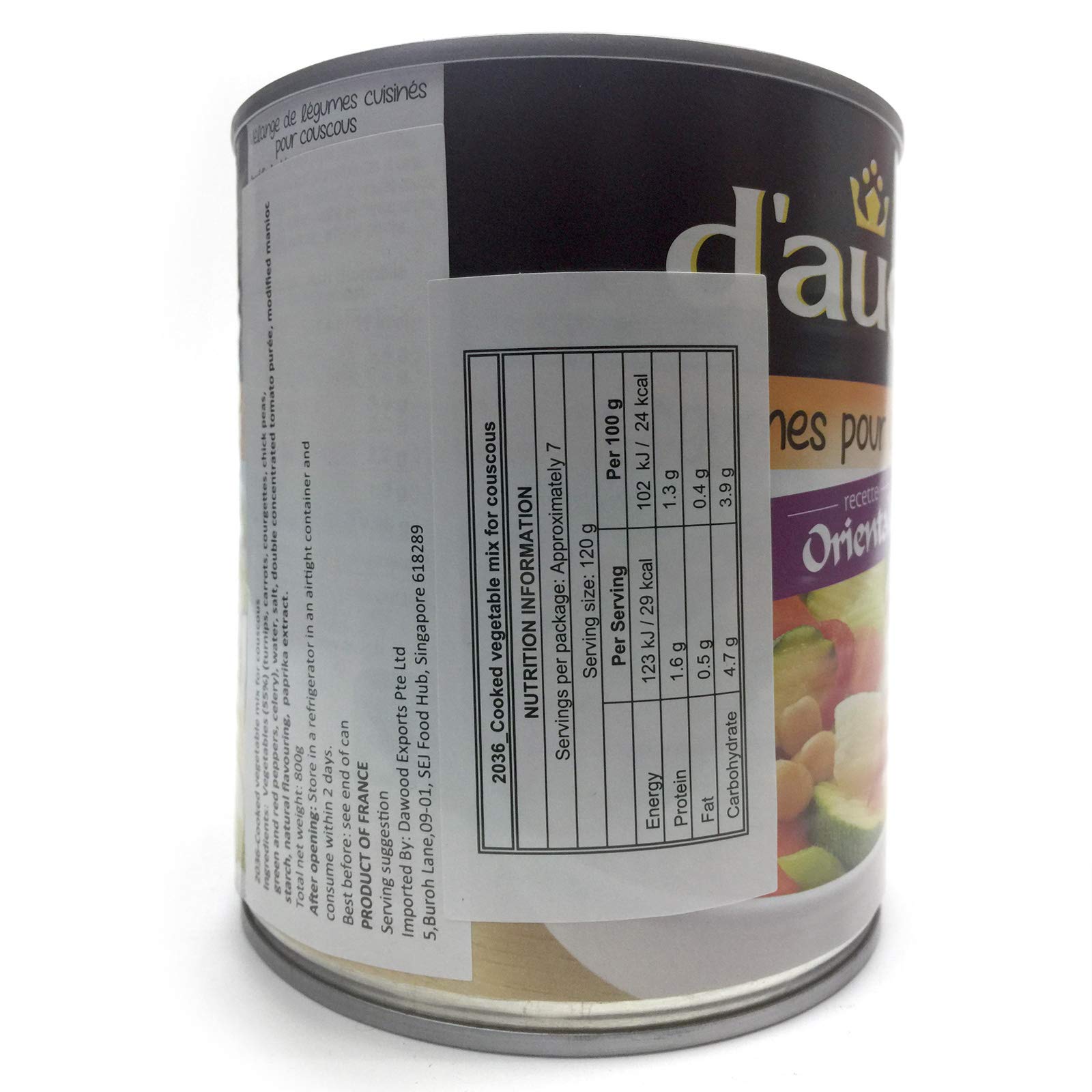 D'Aucy - Verduras De Cuscús 3X800G - Légumes Couscous 3X800G - Precio Por Unidad - Entrega Rápida