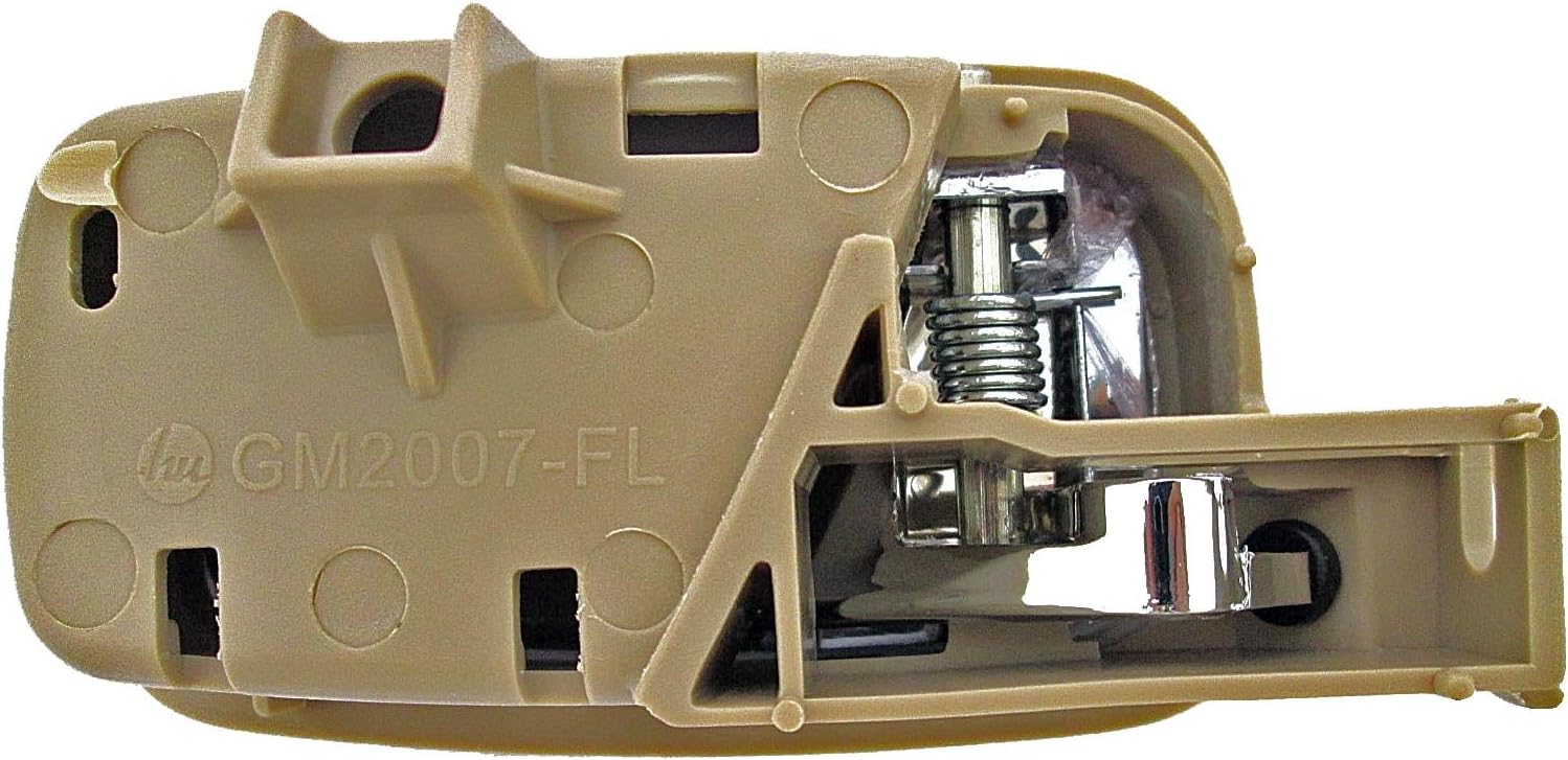 Dorman 81854 Front Driver Side Interior Door Handle Compatible with Select Chevrolet/Pontiac Models, Beige Housing; Chrome Lever
