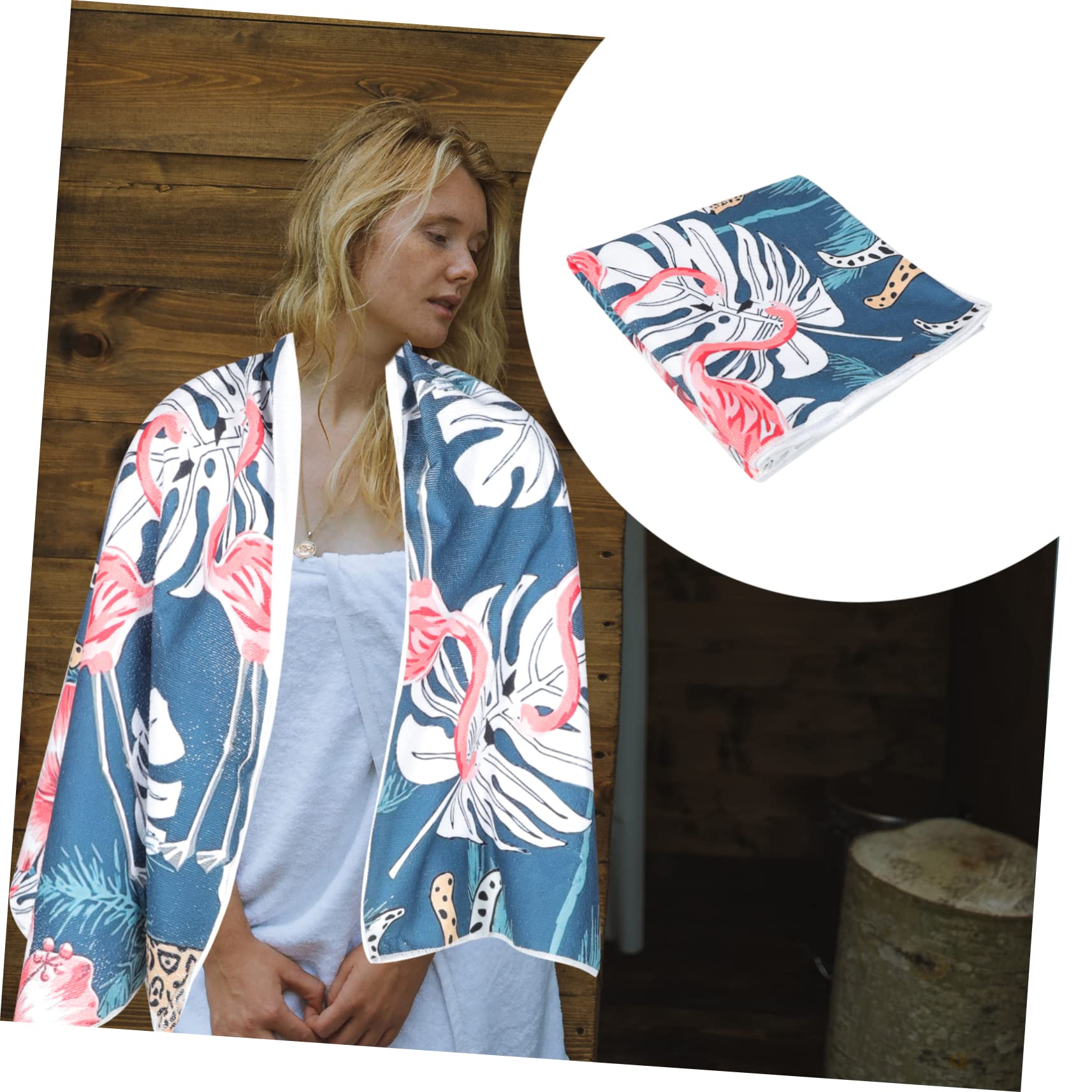 Cabilock Lot De 2 Serviettes De Bain Décoratives en Fibre Idéales pour La Plage La Piscine Ou Le Camping