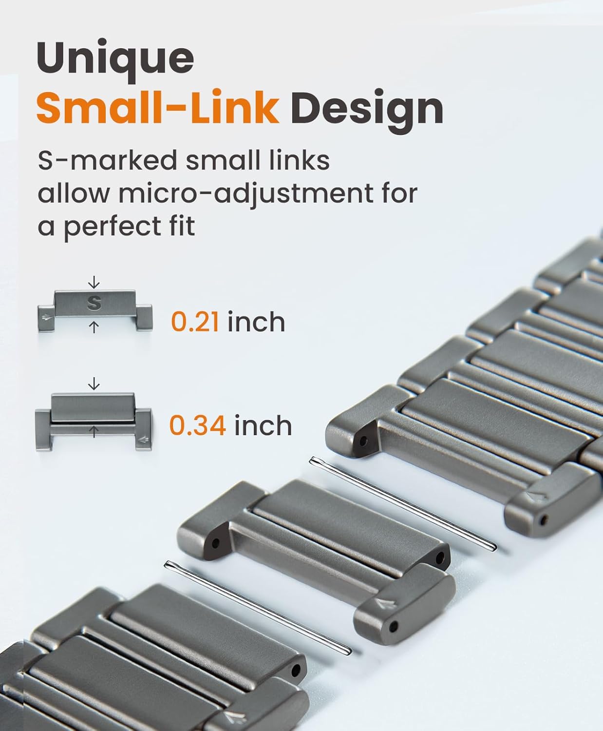 Titanium Band Compatible with Apple Watch Ultra 3/2/1 49mm Band for Men & Series 11/10 46mm, Grade 5 Titanium with DLC Coating for Ultra 3 Watch Band, Easy-Adjust Metal Band & Butterfly Clasp - Image 5