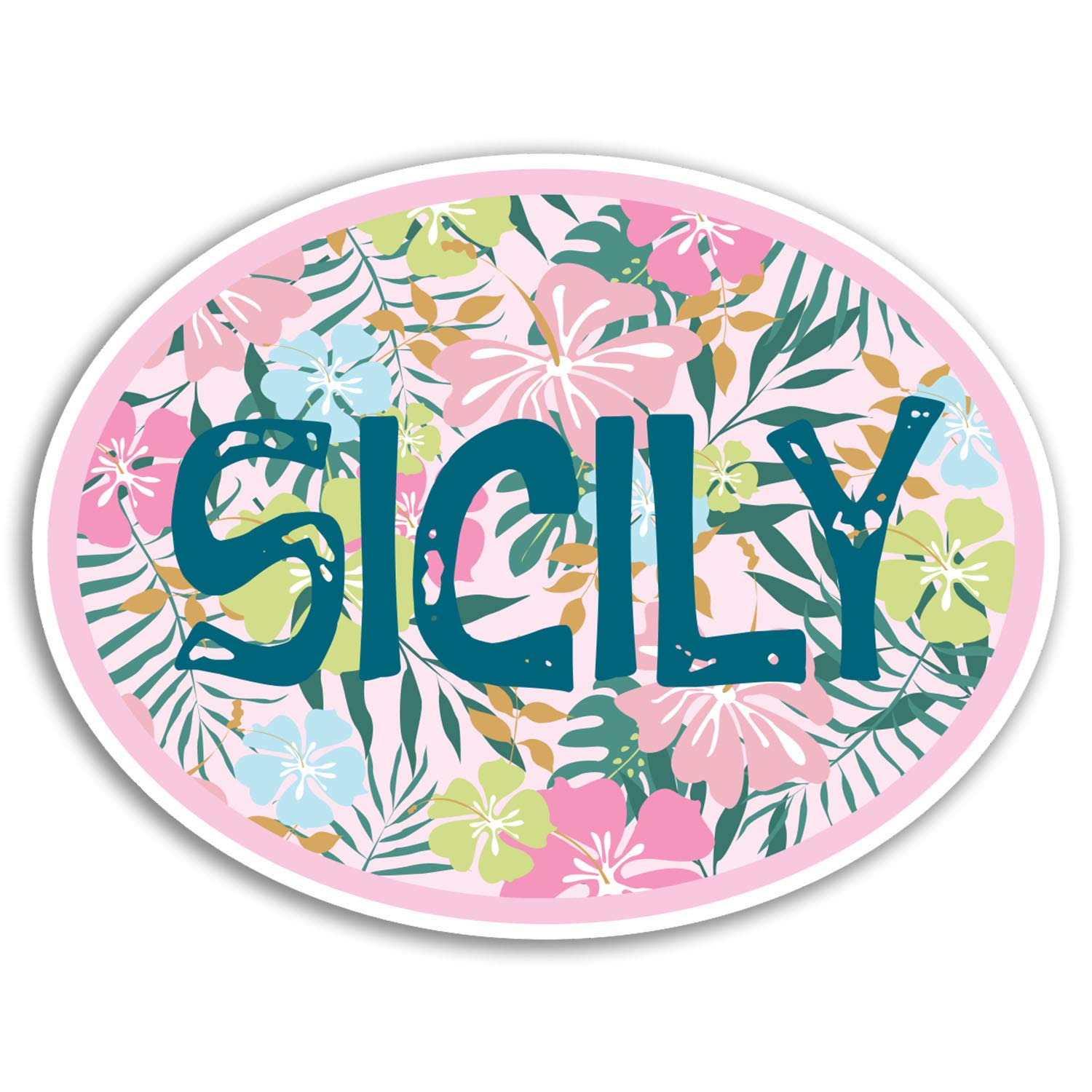 2 x 10cm Tropical Sicily Vinyl Stickers - Italy Sticker Laptop Luggage #18648