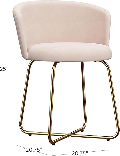 Miniatura 3 de Hillsdale Taburete de tocador de metal Marisol para sala de maquillaje o baño, dorado