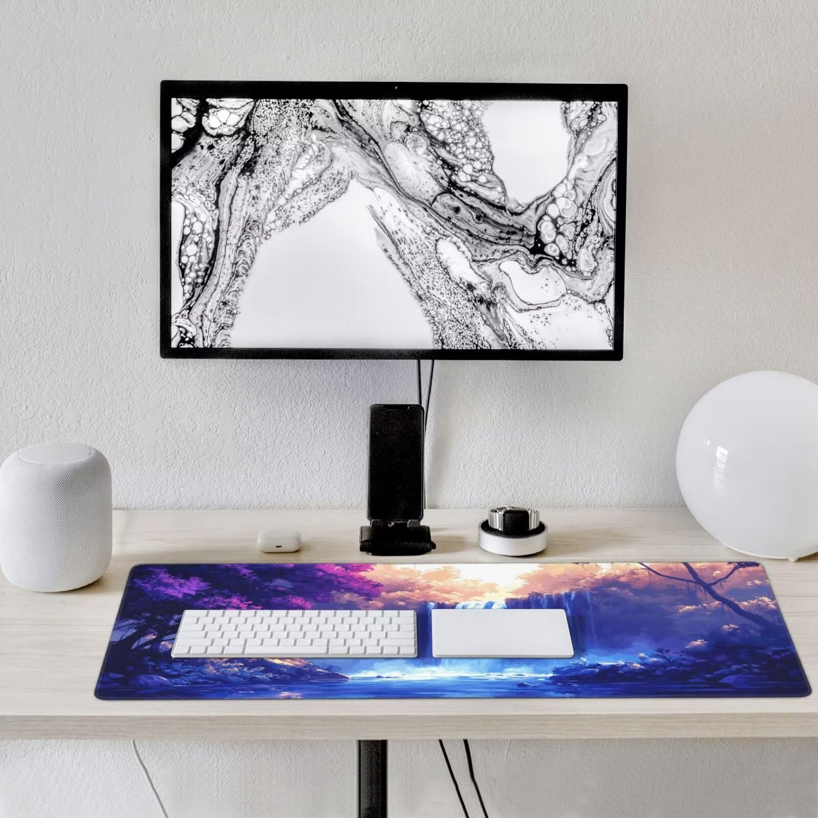 Podkładka pod mysz XXL 1400 x 600 mm opadająca duża podkładka pod mysz krajobraz podkładka pod mysz do gier o wysokiej precyzji wodoodporna podkładka pod mysz, antypoślizgowe gumowe dno, akcesoria