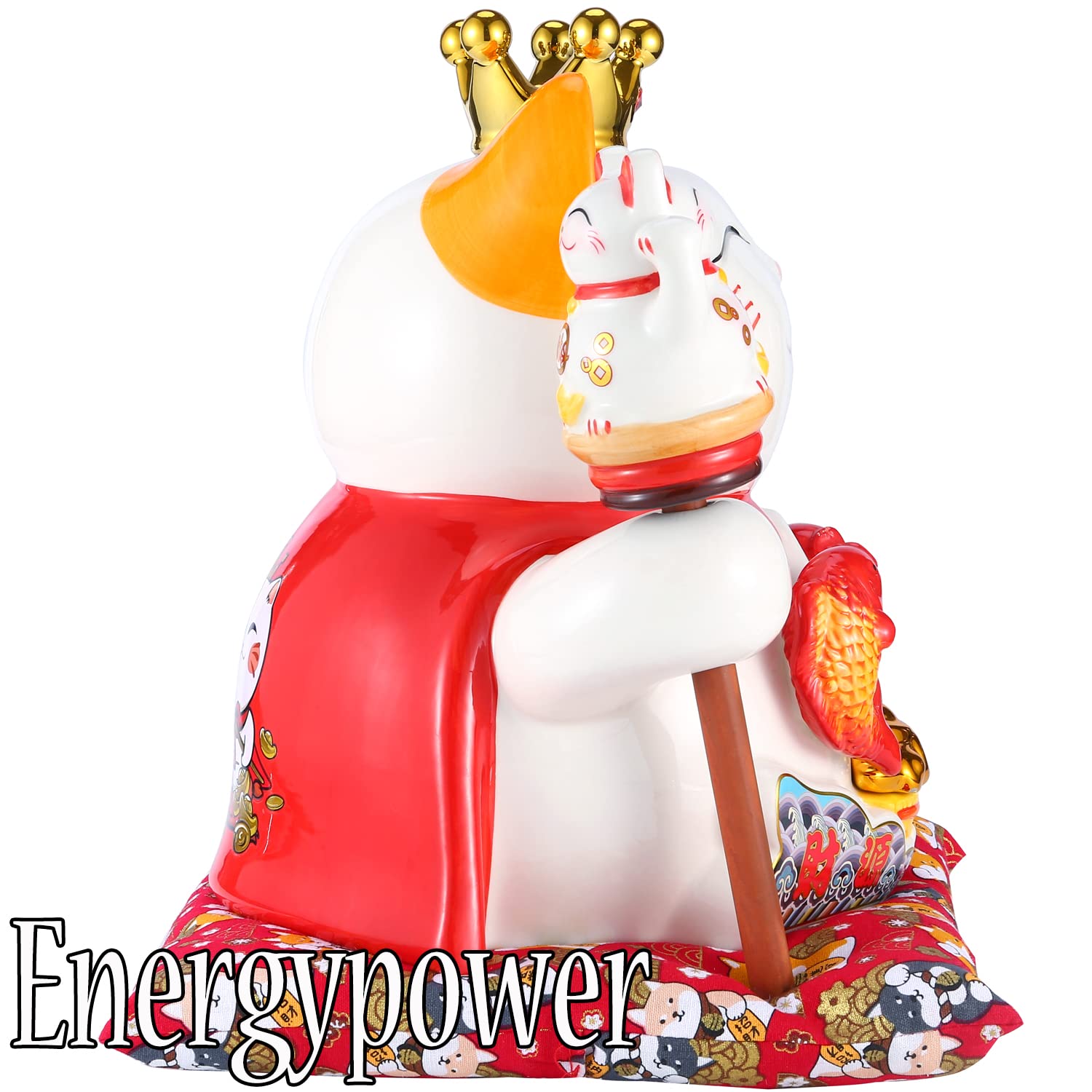 【新着商品】EnergyPower 電動招き猫 プレミアム白磁製 大型 自動手招 Amazon.co.jp: EnergyPower 電動招き猫 白磁製 大型プレミアムモデル
