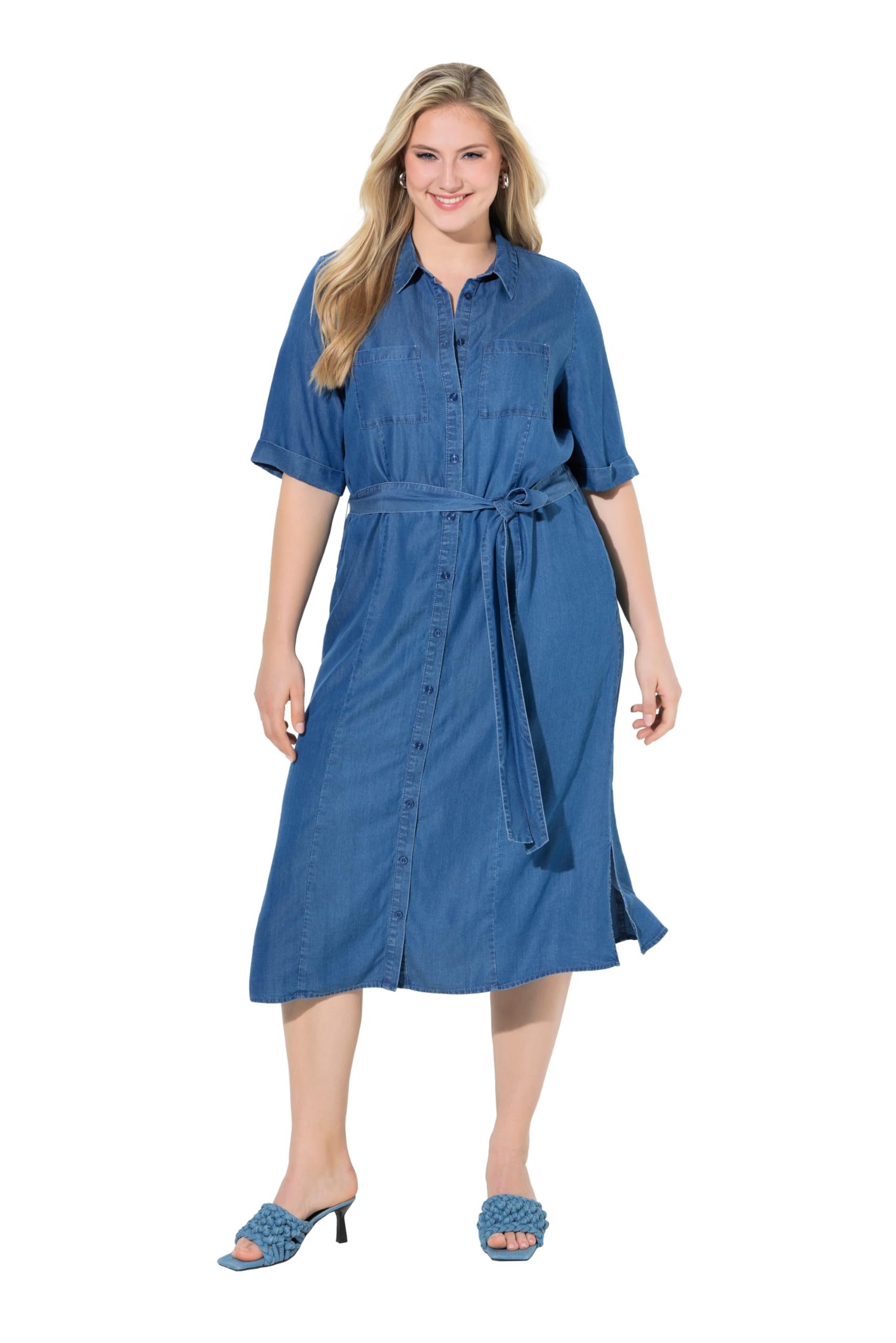 Ulla Popken Womenswear Blue Denim 58+