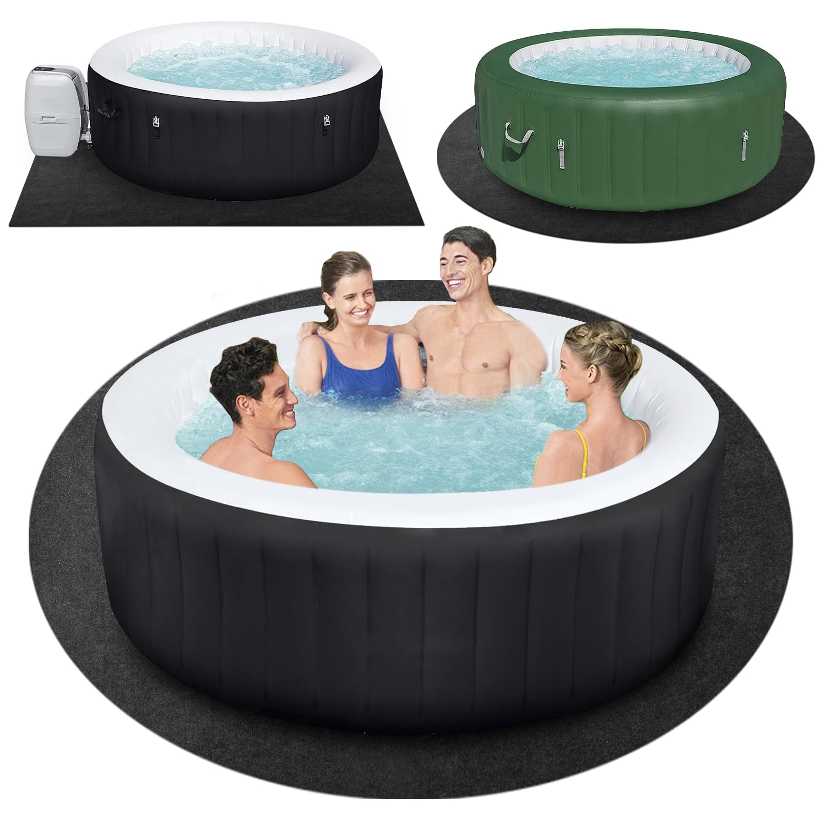 Coleman Hot Tub Inflatable 80 X 78 Hot Tub Mat, Above-Ground Pool