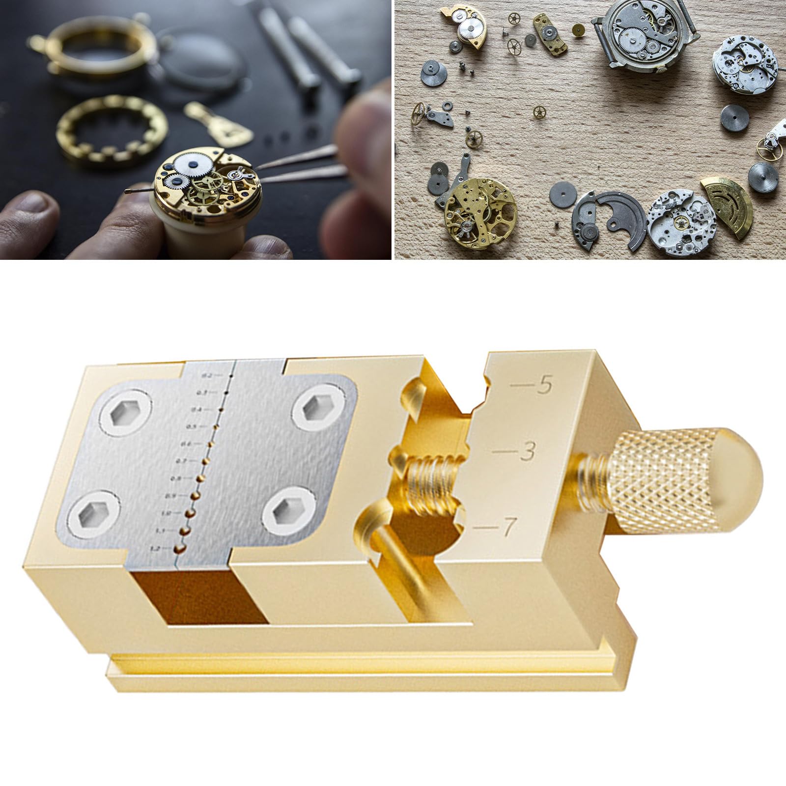 Morsa per orologi di precisione, regolazione del filo, in ottone, antiscivolo, utensile manuale, pinza stabile, portatile