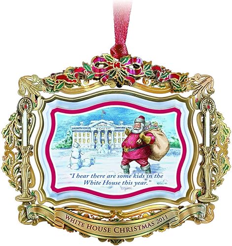 Miniatura 2 de 2011 Adorno de Navidad de la Casa Blanca, Santa visita la Casa Blanca