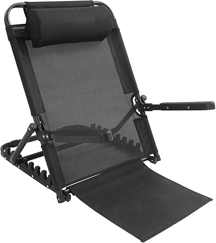 Respaldo de cama de elevación ajustable con reposabrazos, gran cama plegable para sentarse, soporte de respaldo portátil multifunción con almohada