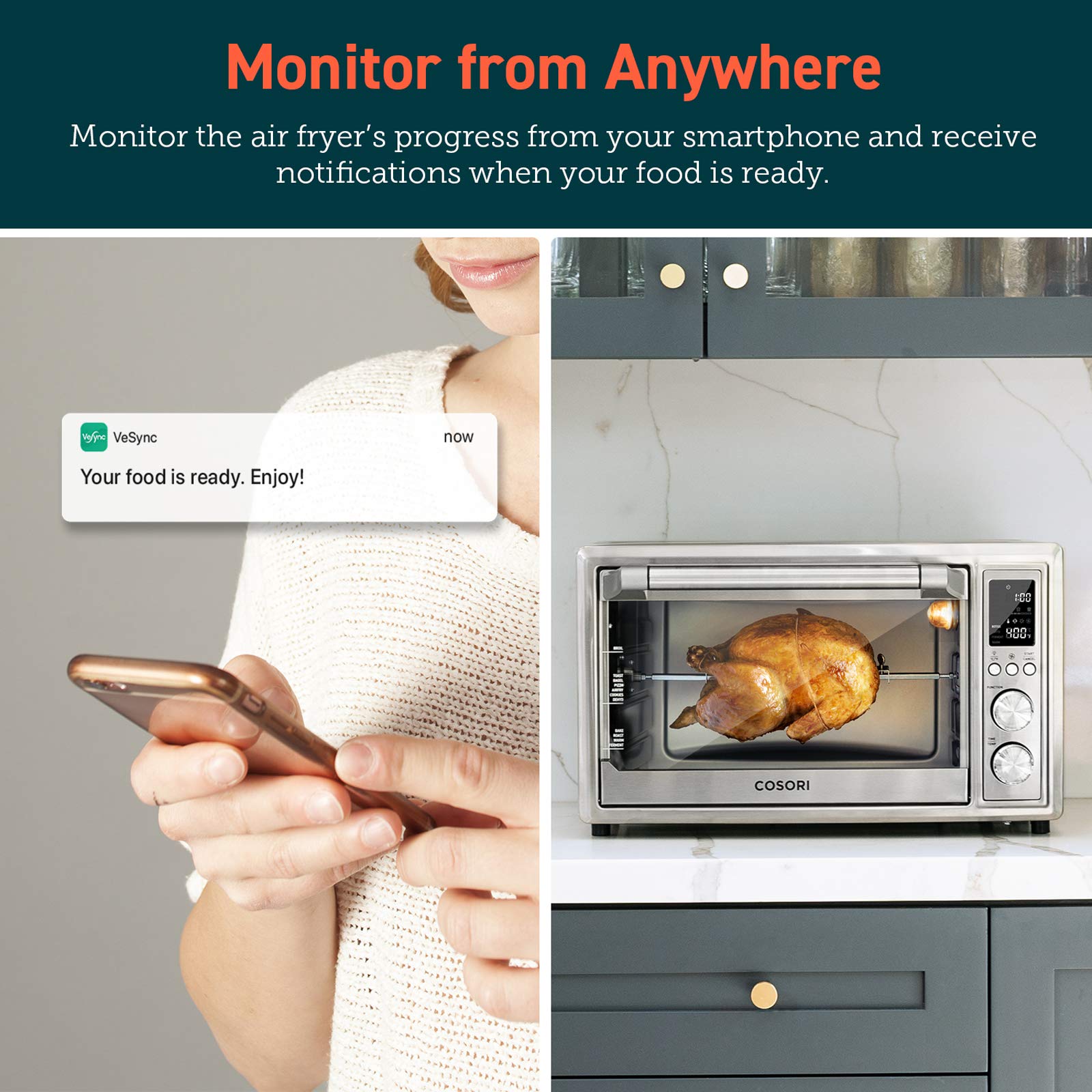 COSORI Air Fryer Toaster Oven Combo 12 Functions Smart 30L Large