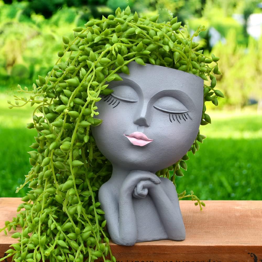 Face Vase, Face Planters Pots Head Planter, Face Planter