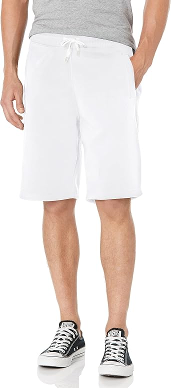 Southpole Mens Basic Cotton Fleece & Jersey Shorts, Inseam 10", Drawstring