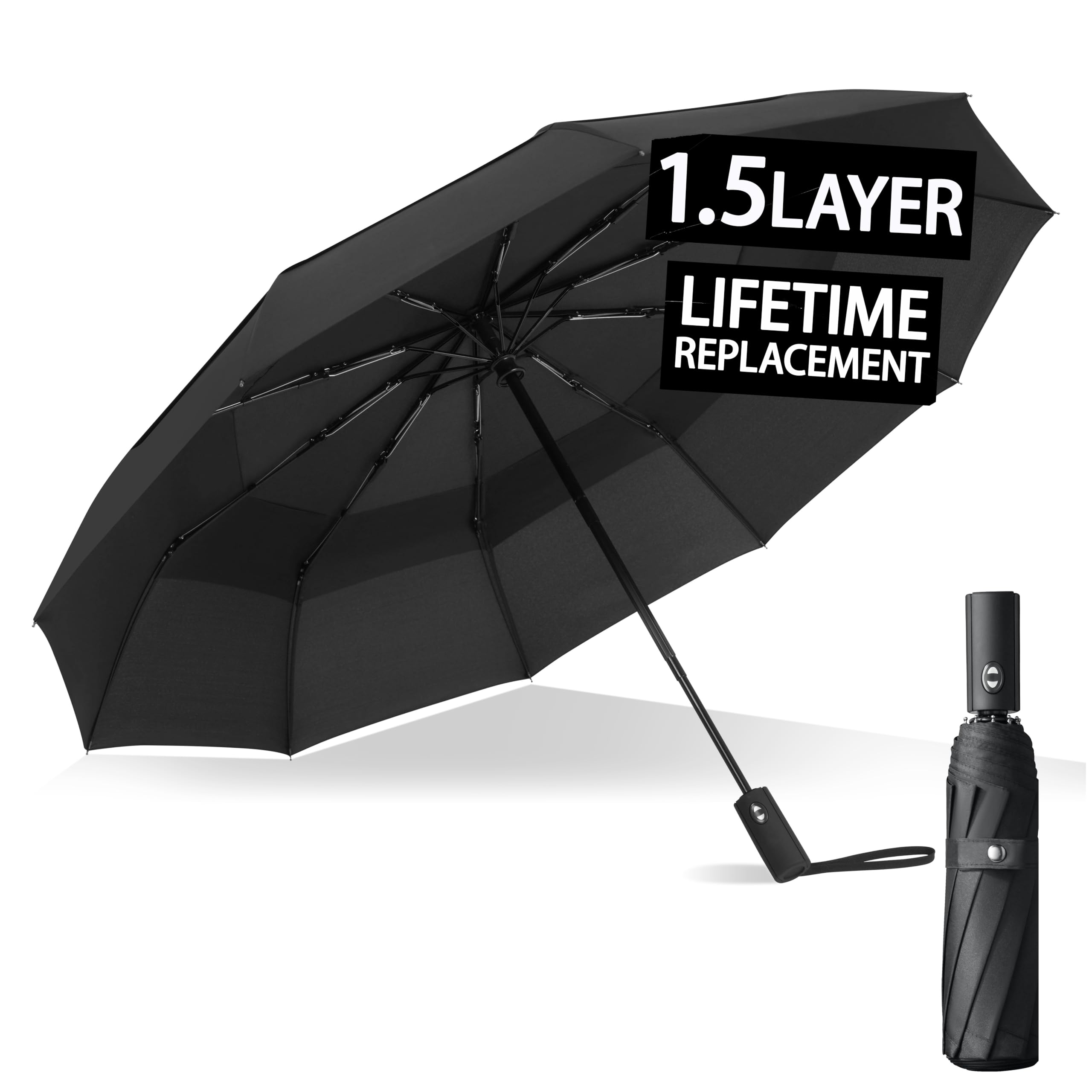Windproof Travel Umbrella, Automatic Umbrellas for Rain, Compact Umbrella, Travel Umbrella Compact, Windproof Umbrella