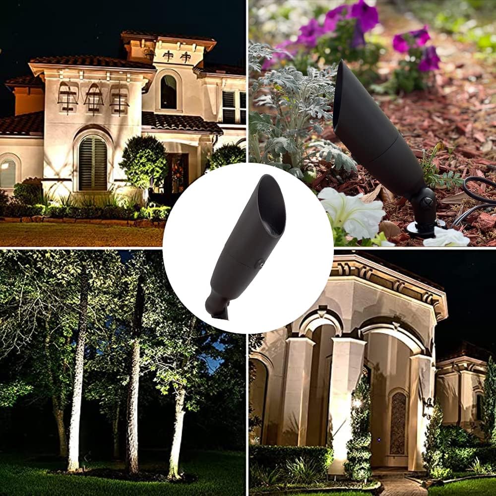 LED Spot Lights Outdoor LED Landscape Light 114 - Solid Aluminum Metal LED Garden Lights 12 Volt Landscape Lighting LED Yard Lights for Bright Long Lasting Home Garden Patio Area Lighting (No bulb)
