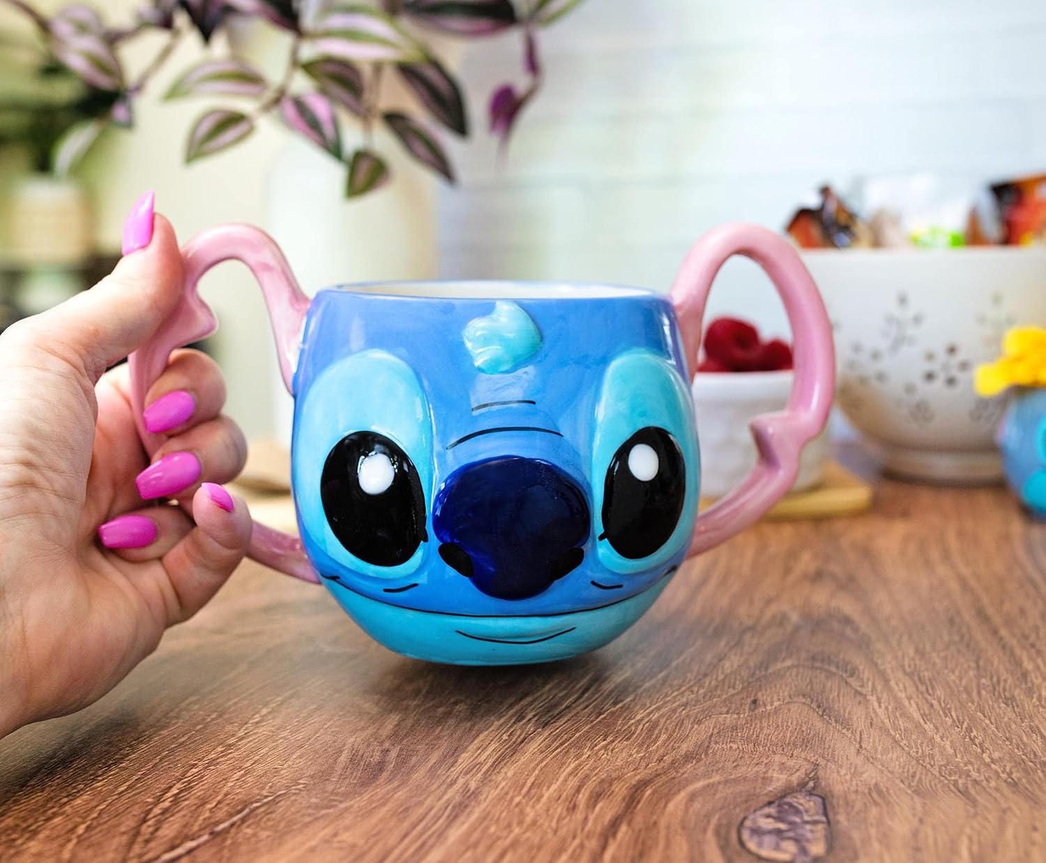 Silver Buffalo Disney Lilo & Stitch Stitch's Face 3D Sculpted Ceramic Mug, 16 Ounces