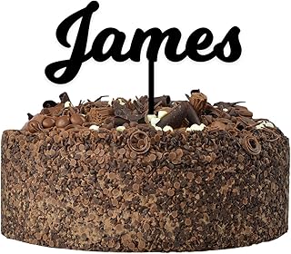 PERSONALISED ANY NAME Cake Topper - Birthday Party Decoration - Personalise with ANY NAME - Food Safe 3mm Thick Acrylic Cake Decoration - Lots of Different Colours
