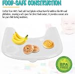 High Chair Tray Cover Compatible with Stokke Tripp Trapp Chair with Cup Holder - Smooth Surface and Strong Suction - Made with Food-Safe Plastic (BPA BPS BPF Lead Phthalate Free) - Clear