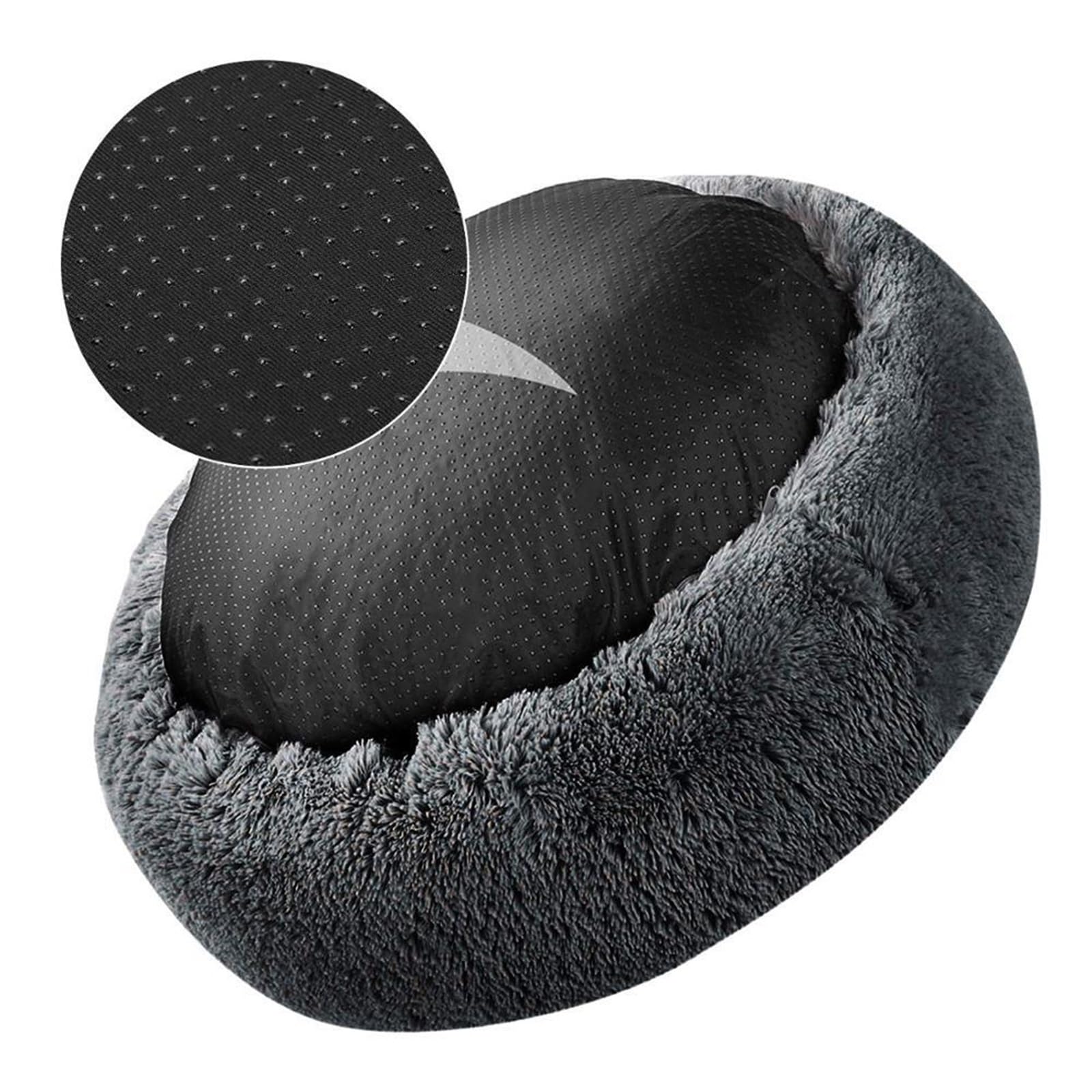Cuccia for cani confortevole ciambella coccola cuccia rotonda for ultra morbida lavabile cuscino for e gatti letto caldo invernale divano (R,4XL 110CM)