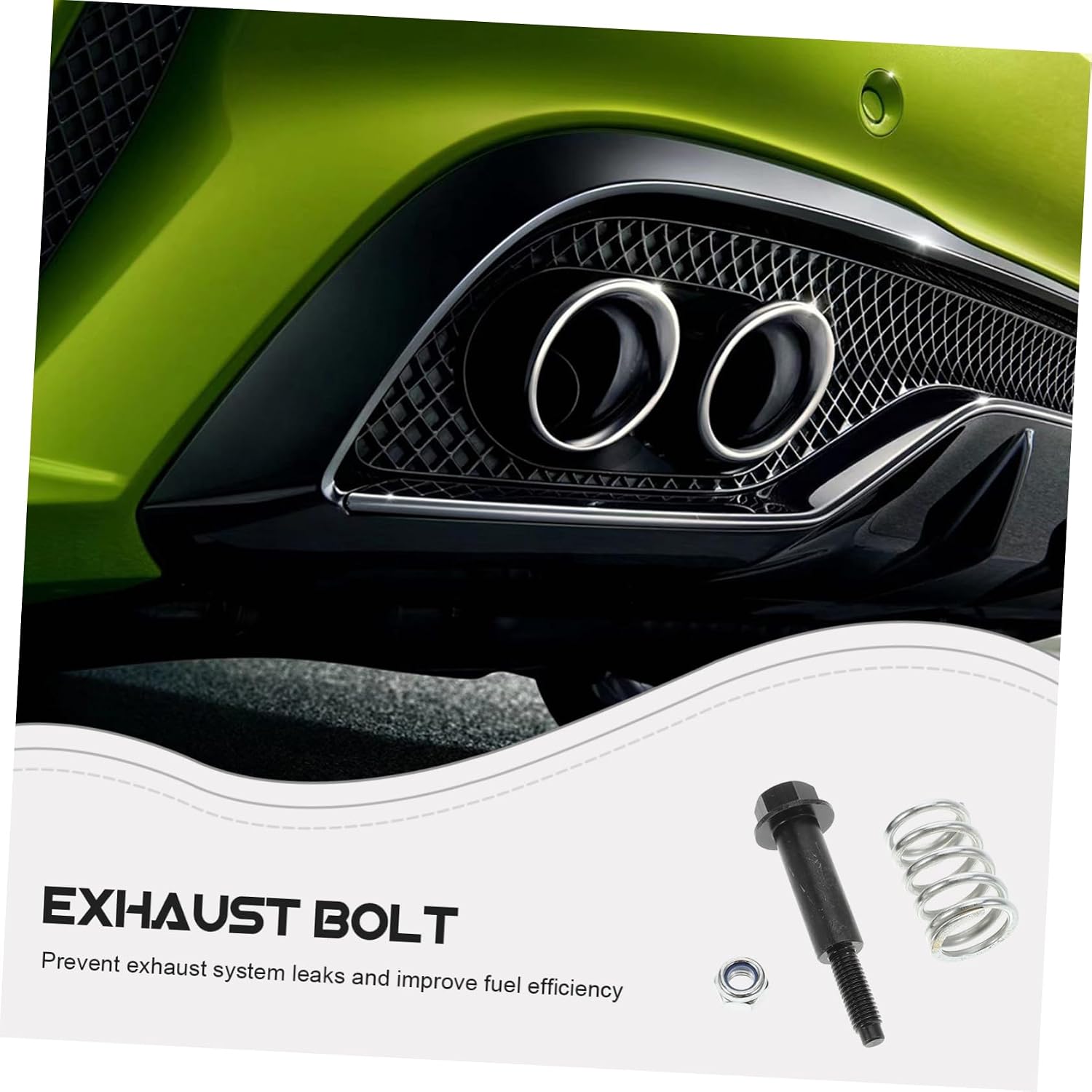 Exhaust Flange Bolt and Spring Kit Compatible with Exhaust Flange Pipe Prevents Leaks Boosts Fuel Efficiency Easy Installation Durable Construction