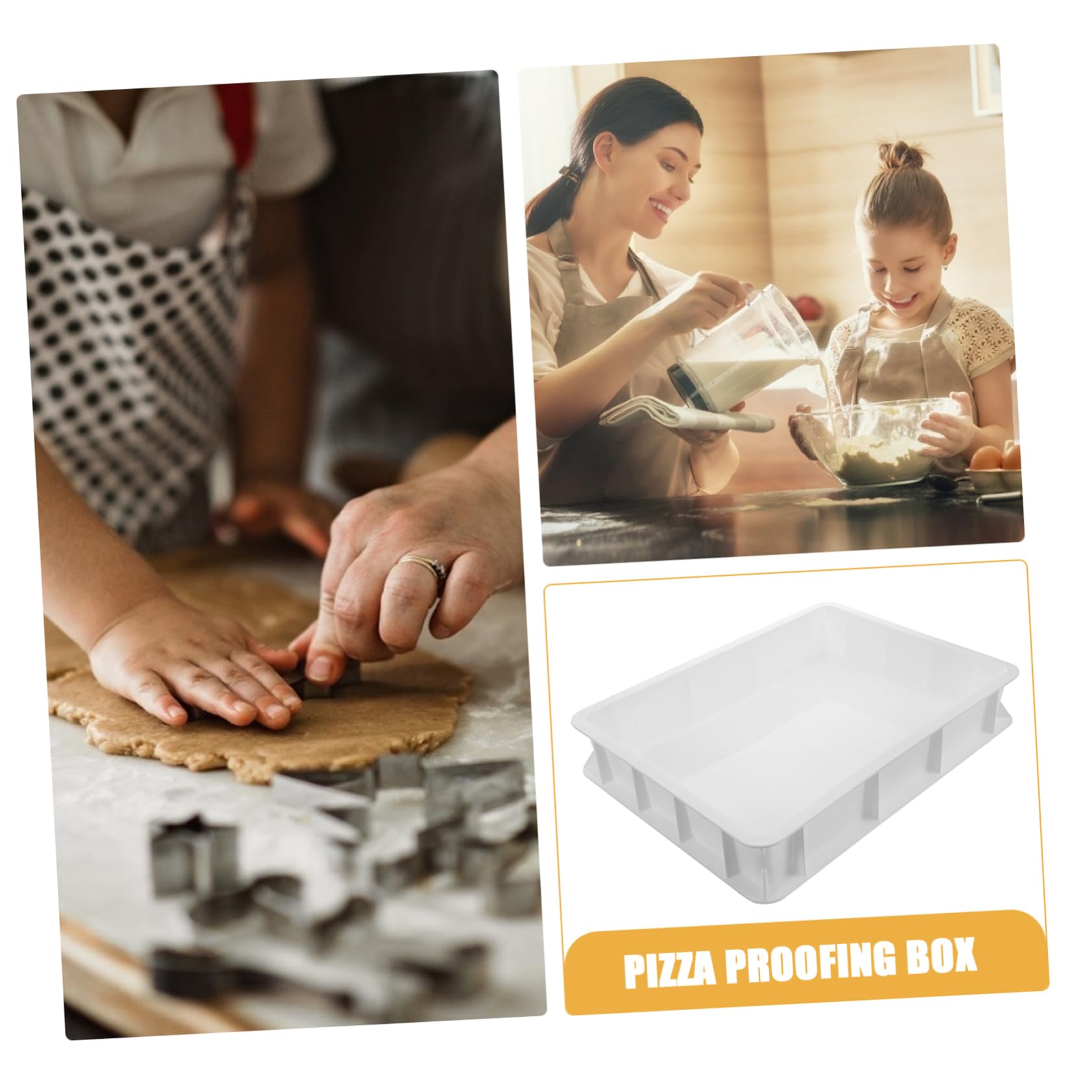 Garneck Contenitore di Plastico Bianco per e Lievitazione in Pizza senza Coperchio Design Impilabile Salvaspazio Ottimizza Flusso Lavoro Uso Commerciale e Domestico