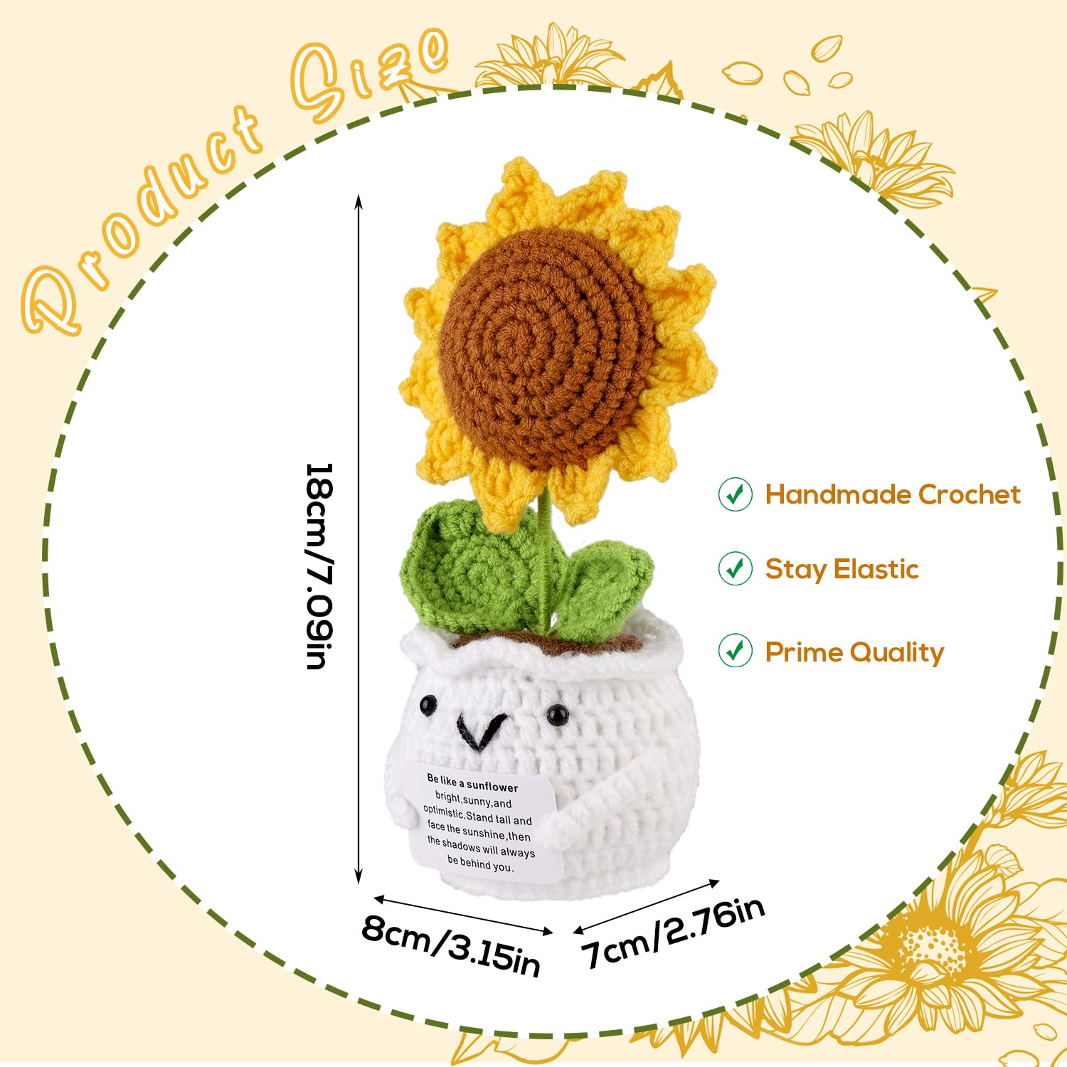 Cadeau Maitresse D& 39;école, Cadeau Merci Maitresse - Tournesol au Crochet Soutien Emotionnel, Cadeaux po COFFRET CADEAU BIEN-ETRE - Au quotidien