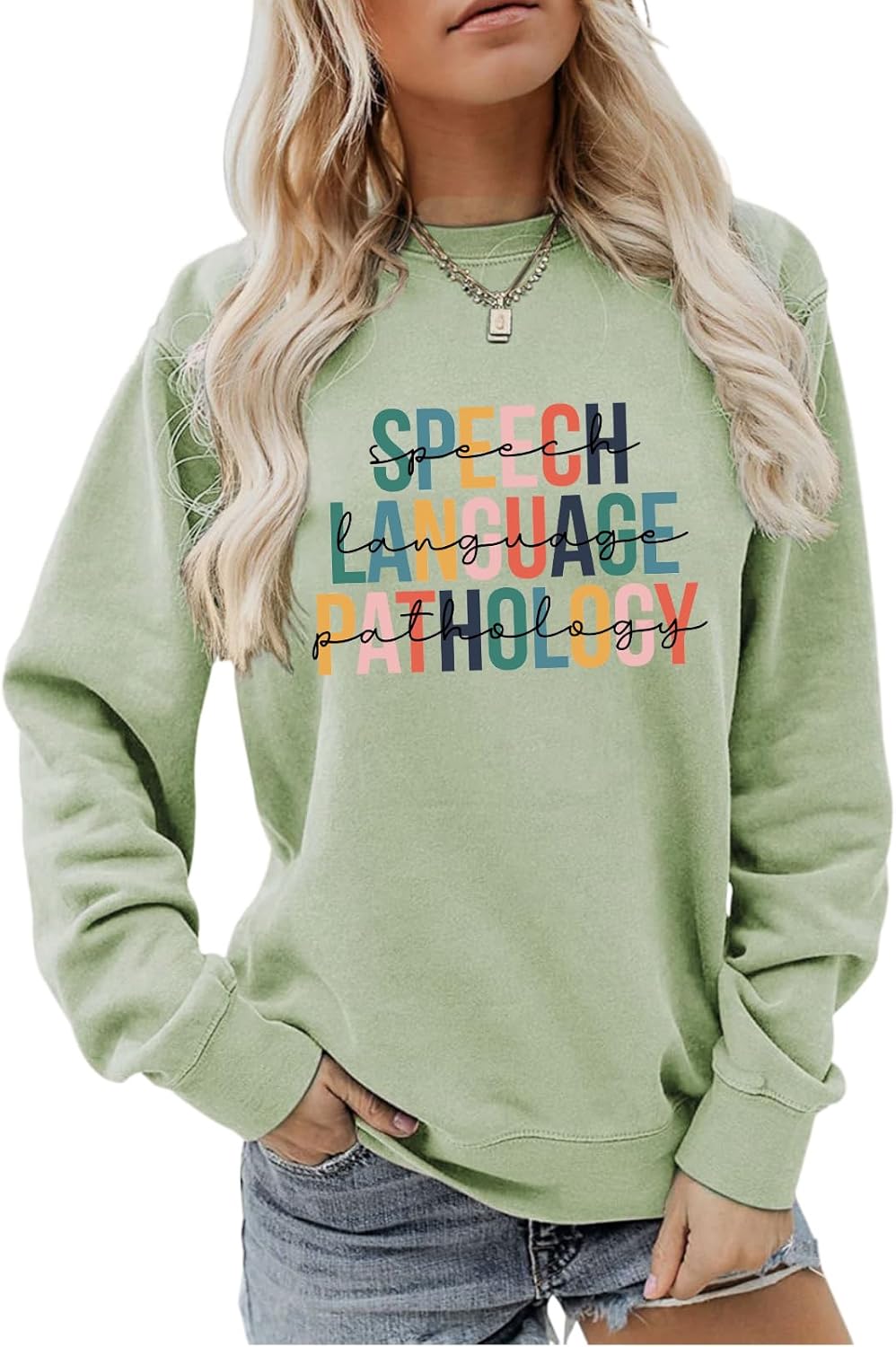 Speech Therapy Sweatshirt, Women's Speech Therapy Shirt, Language Pathologist Gift Long Sleeve Pullover