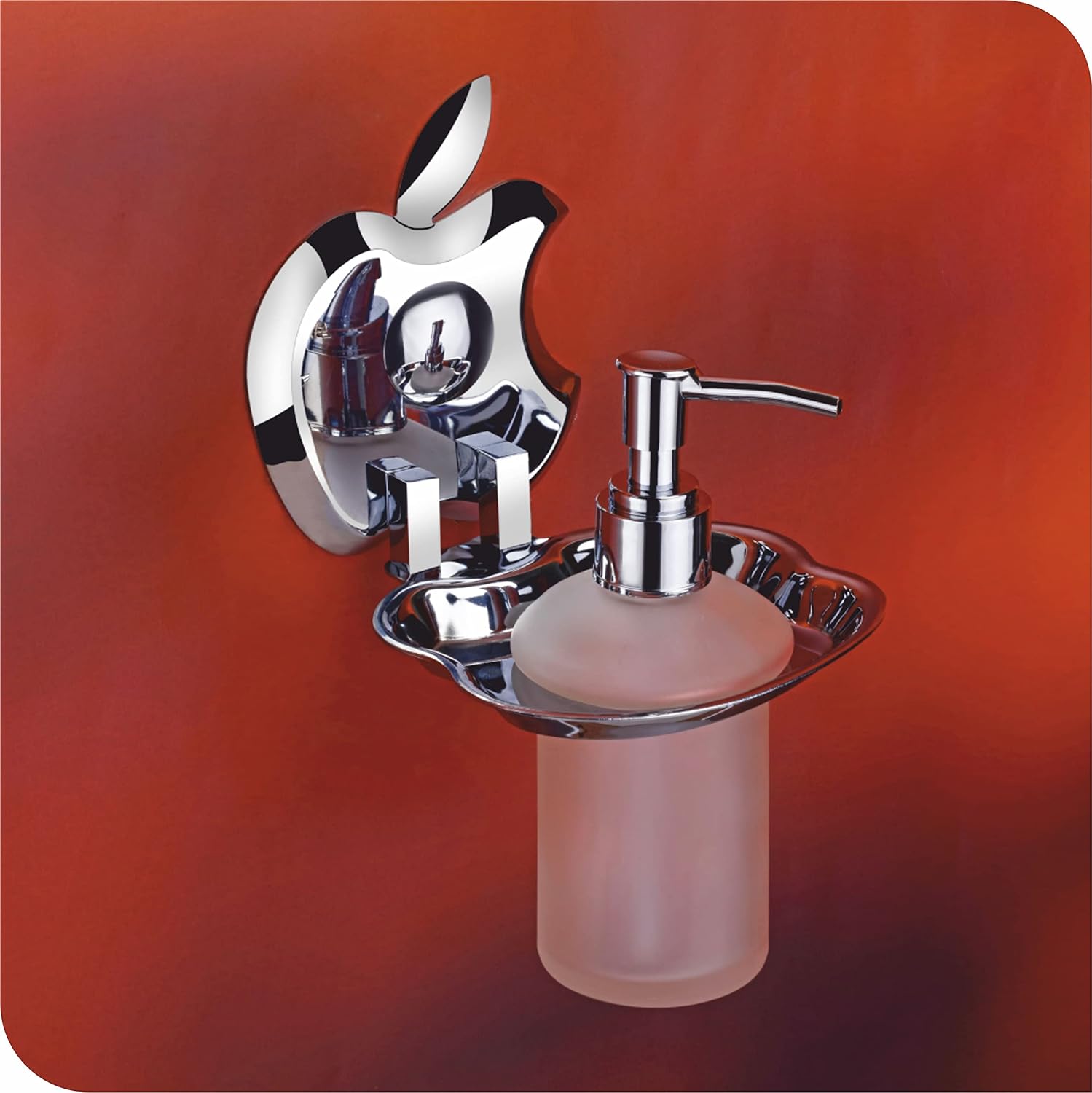 KANJAL 304 Stainless Steel Stand and Glass Liquid Soap Dispenser for