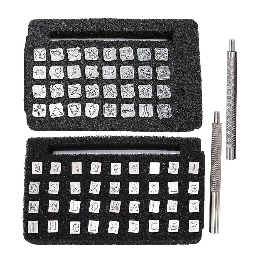 37-teiliges Leder Prägestempel Set - A-Z Buchstaben & 0-9 Zahlen 6mm