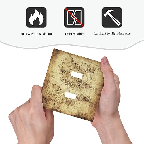 Vista 56 de Placa de pared con interruptor de luz de doble interruptor de pared para niños, diseño de dinosaurio, galaxia, espacio exterior, planeta, nebulosa