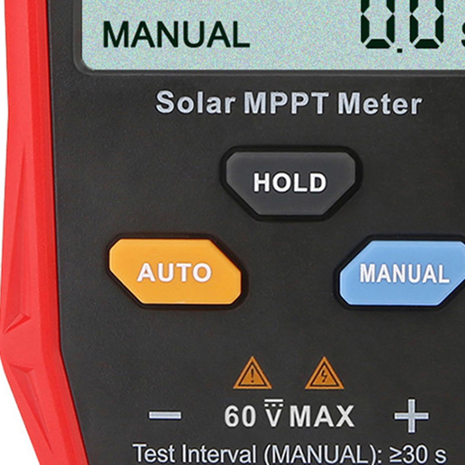 Kit de multímetro fotovoltaico con medidor Solar Mppt, pantalla grande para pruebas solares fotovoltaicas, versátil, 14,2x7,6x2cm con Cable de