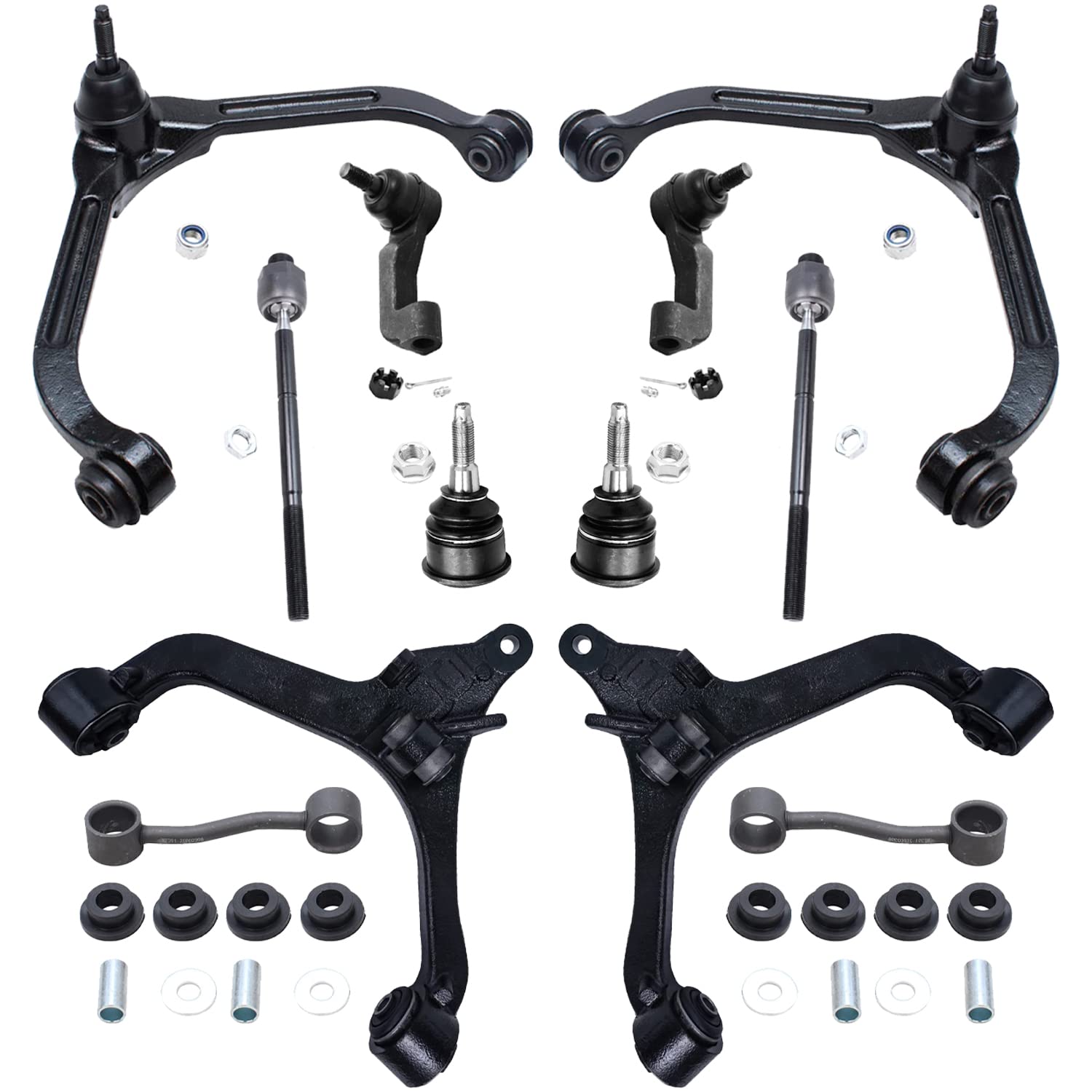Detroit Axle - 12pc Front End Suspension Kit for Jeep Liberty 2002 2003