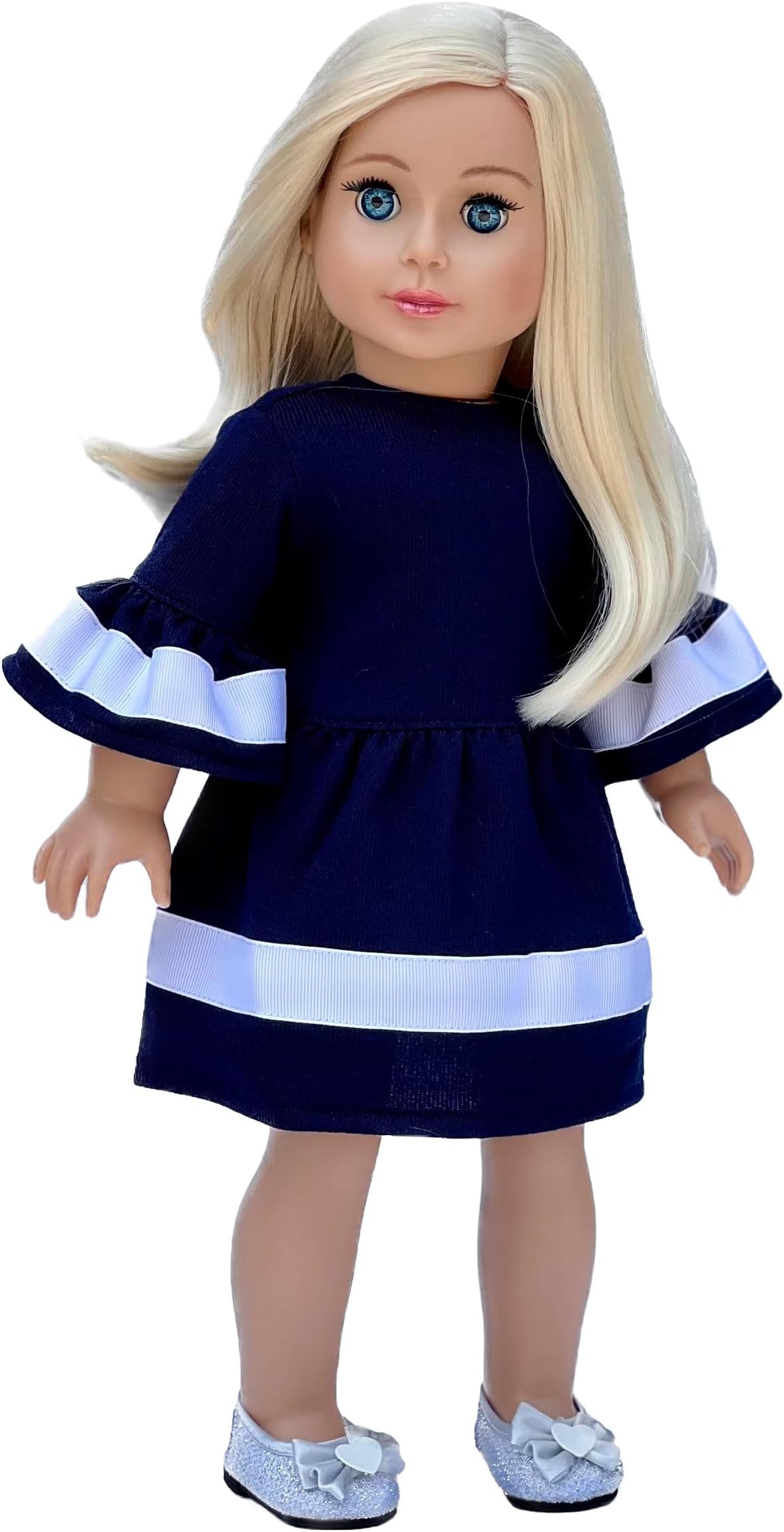 Navy Blue - 18 inch Doll Dress (Doll Not Included) (Shoes not Included)