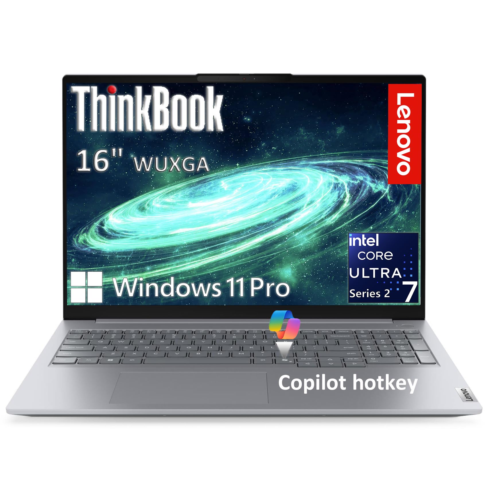 Lenovo ThinkBook 16 Gen 8 Laptop, Intel Core Ultra 7, 32GB DDR5, 1TB SSD