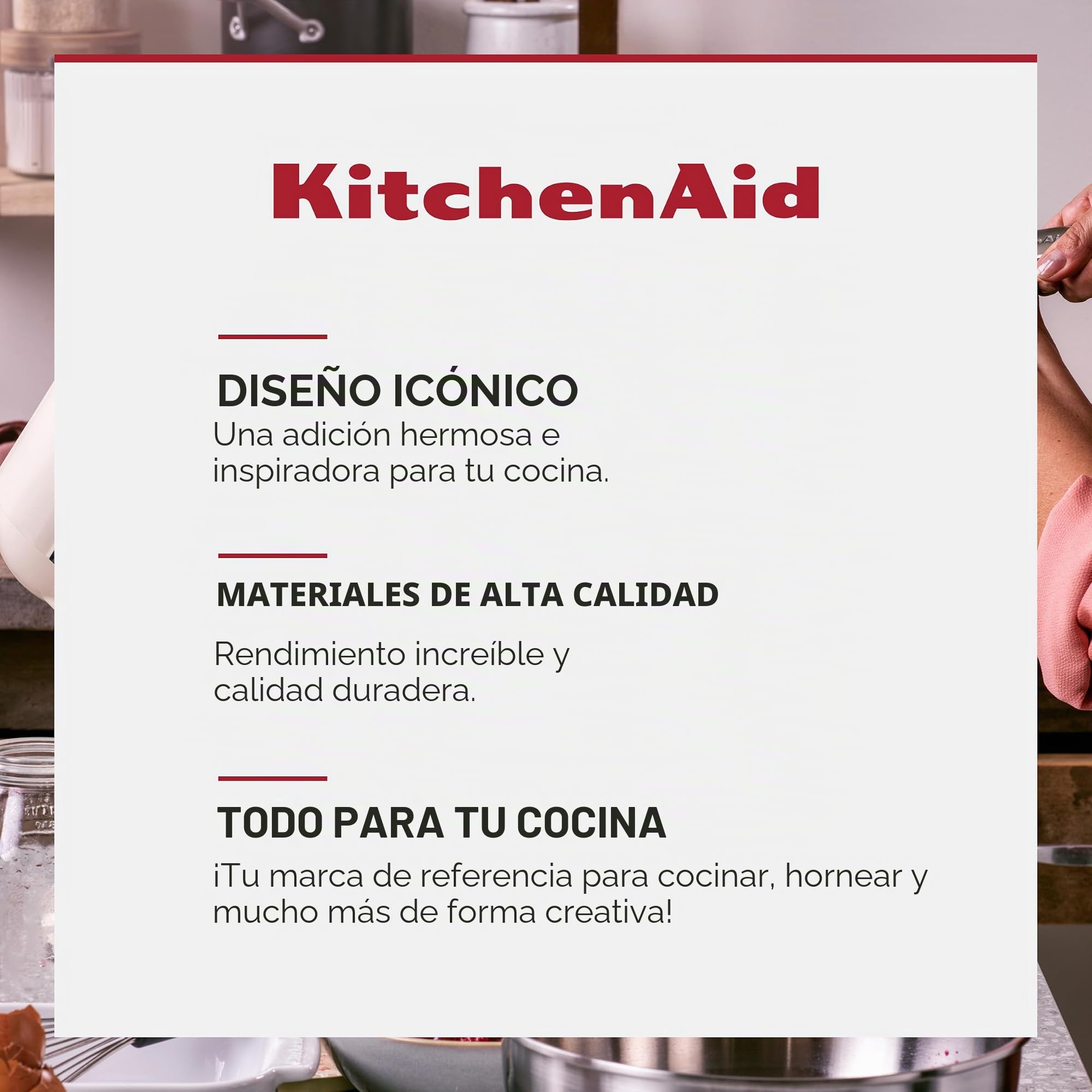 KitchenAid Stainless Steel Batería de Cocina Antiadherente de Acero Inoxidable con Tapa, Apto para Todo Tipo de Cocinas, Inducción, Horno y Lavavajillas, 20/24 cm + Cazo 16 cm/1,5L, 5 piezas