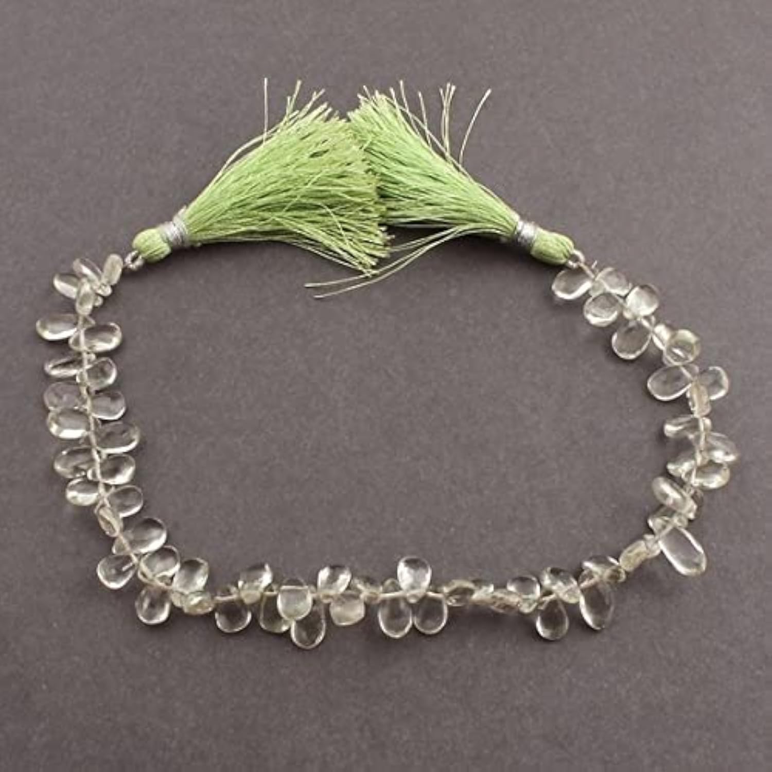 Améthyste verte en poire facettée pour création de bijoux haut de gamme LKBEADS