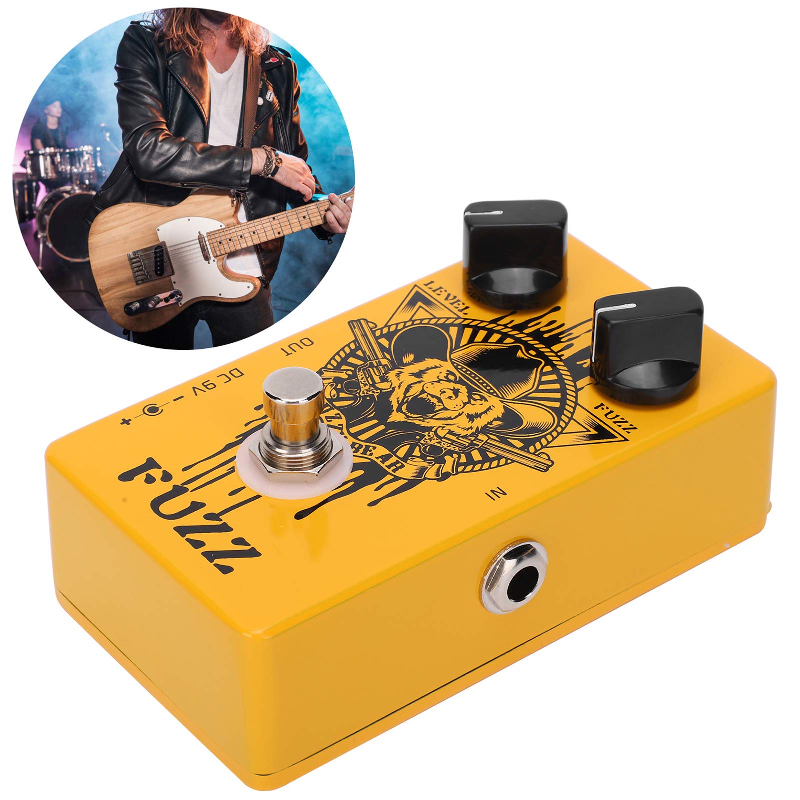 LiebeWH Pedal de Efeito Fuzz, Guitarra Elétrica Toda Em Metal