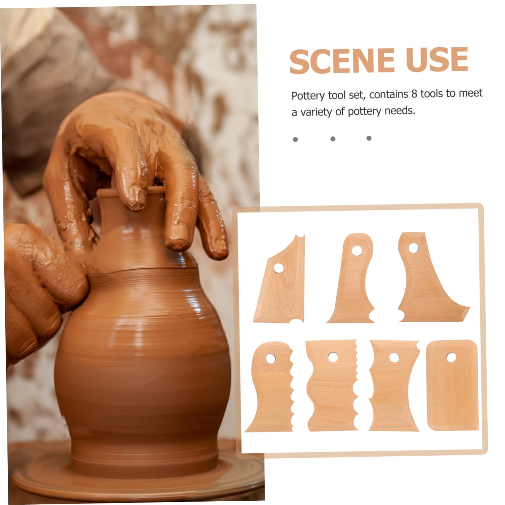 jojofuny 5 Series Conjunto De Herramientas De Cerámica Herramientas Ceramica Kit Ceramica Herramienta De Arcilla De Cerámica Kit De Talla De Cerámica De Madera 7 Piezas X 5