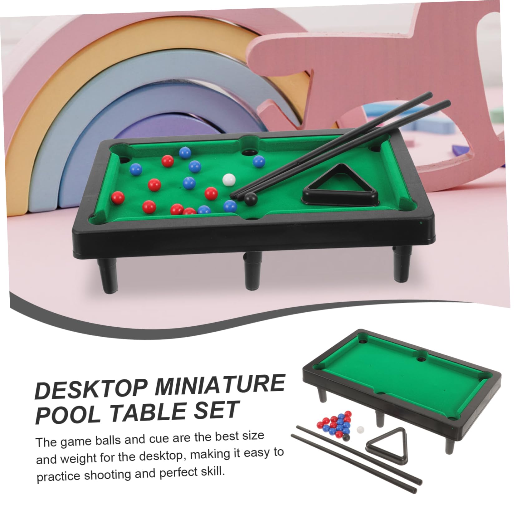 Tabletop Pool Table ERINGOGO Miniature Pool Table Game - Portable ...