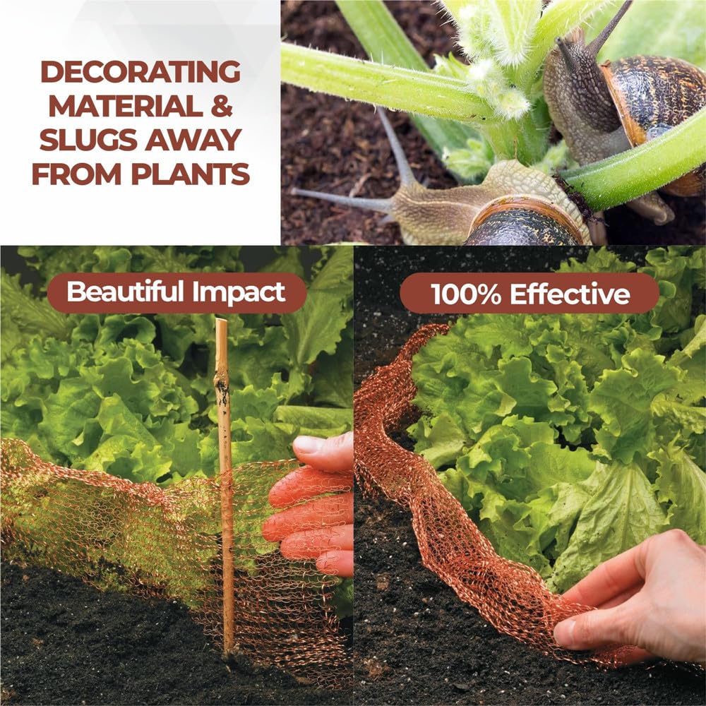 Copper Mesh Slug Repellent, 6 Meter / 10 Meter Pure Copper Rodent Pest Control Mesh, Durable & Pet Safe Garden Protector - Image 4